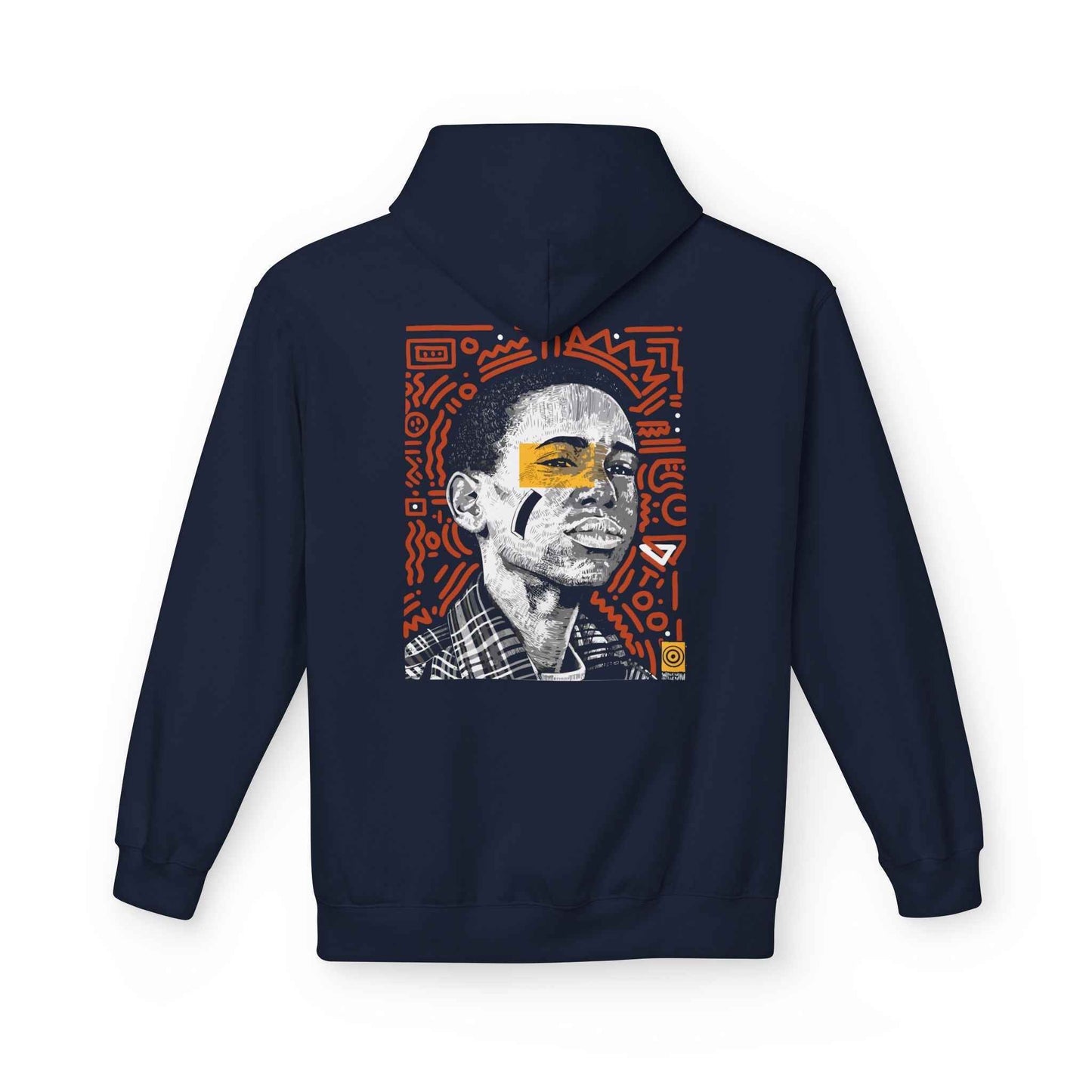 Artistic Fleece Hoodie with Unique Graphic Print for Comfort, Casual Wear, Gift for Art Lovers, Unisex Hip Hop Style