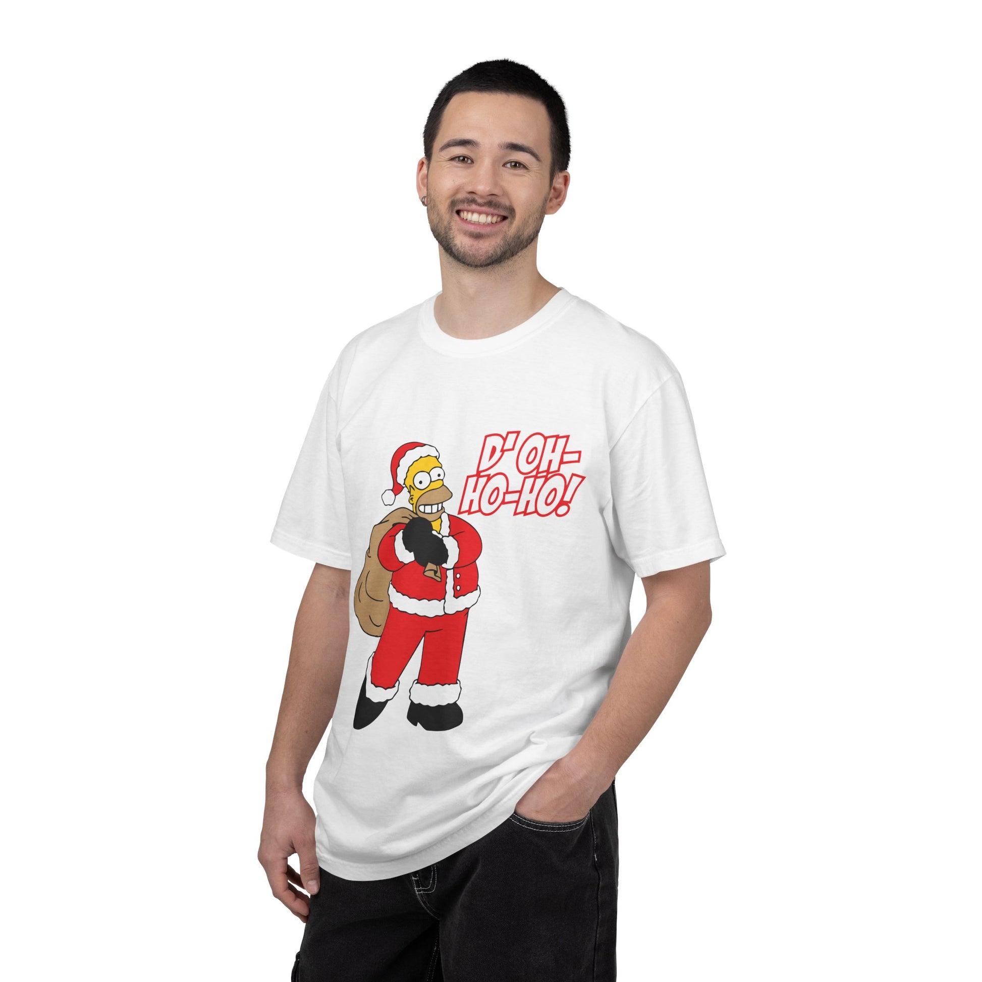 Holiday Cartoon Santa Tee — "D'oh-Ho-Ho!" Christmas T-Shirt Printify