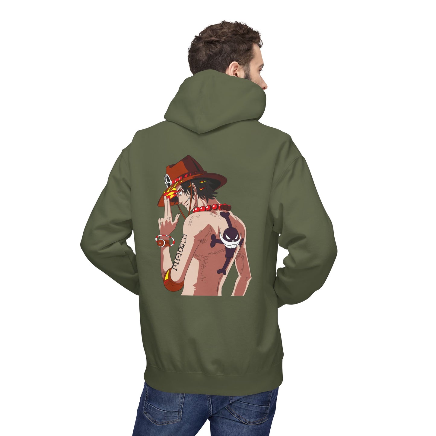 One Piece Ace Graphic Hoodie — Anime Pirate Crew Sweatshirt