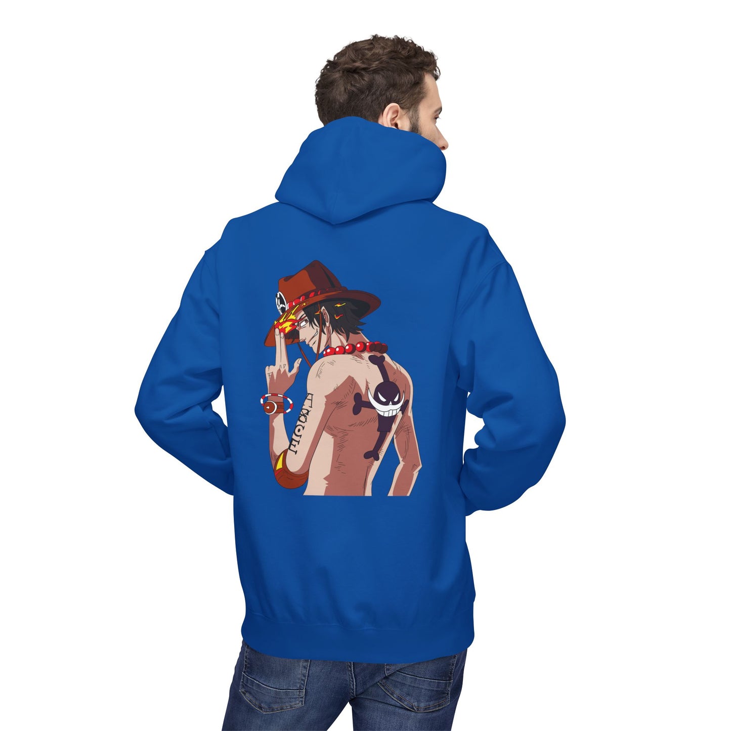One Piece Ace Graphic Hoodie — Anime Pirate Crew Sweatshirt