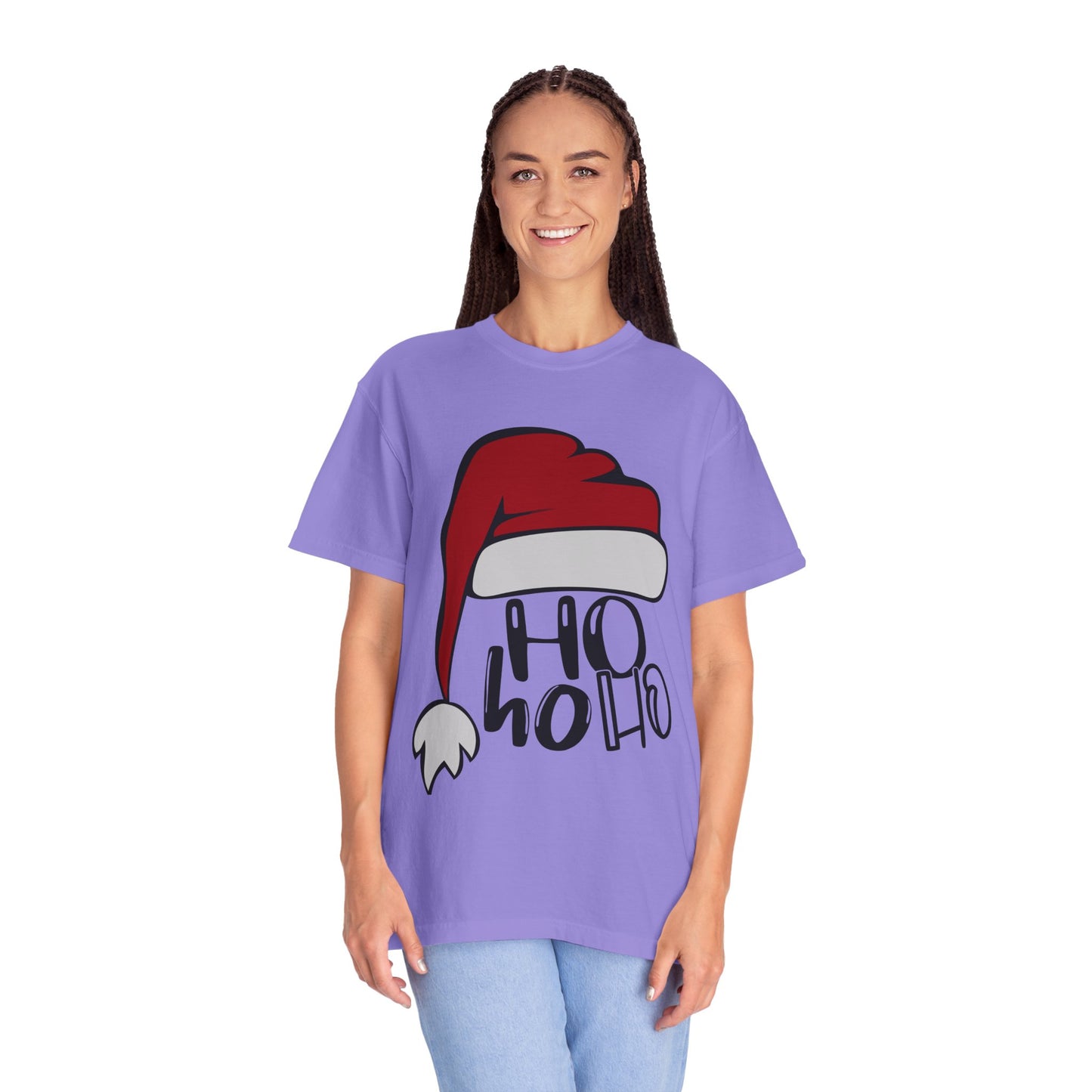 Christmas Santa Hat T-Shirt — "Ho Ho Ho" Holiday Tee Printify