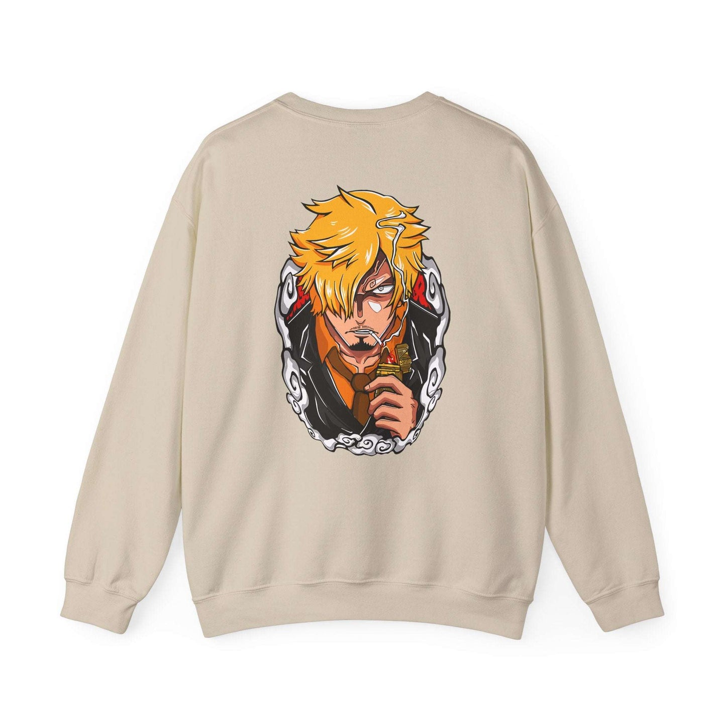 Anime Crewneck Sweatshirt — 'One Piece' Sanji Graphic Back with Logo Chest Maklenn Anime Crewneck Sweatshirt — 'One Piece' Sanji Graphic Back with Logo Chest Sweatshirt Maklenn www.maklenn.com India 33.23