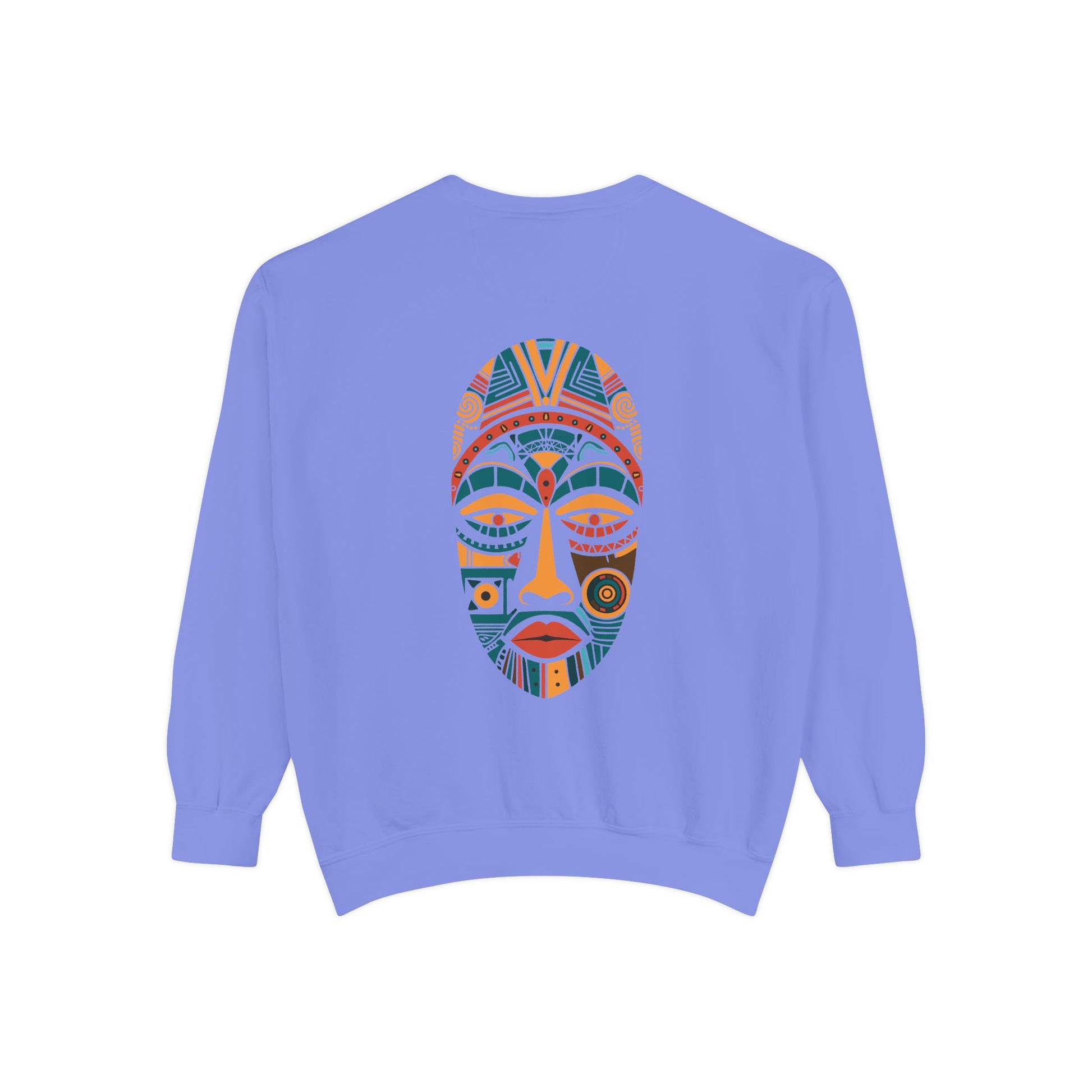 Artistic Unisex Sweatshirt - Colorful Face Design, Cozy Casual Wear, Perfect for Gifts, Fall Fashion, Unique Style Printify