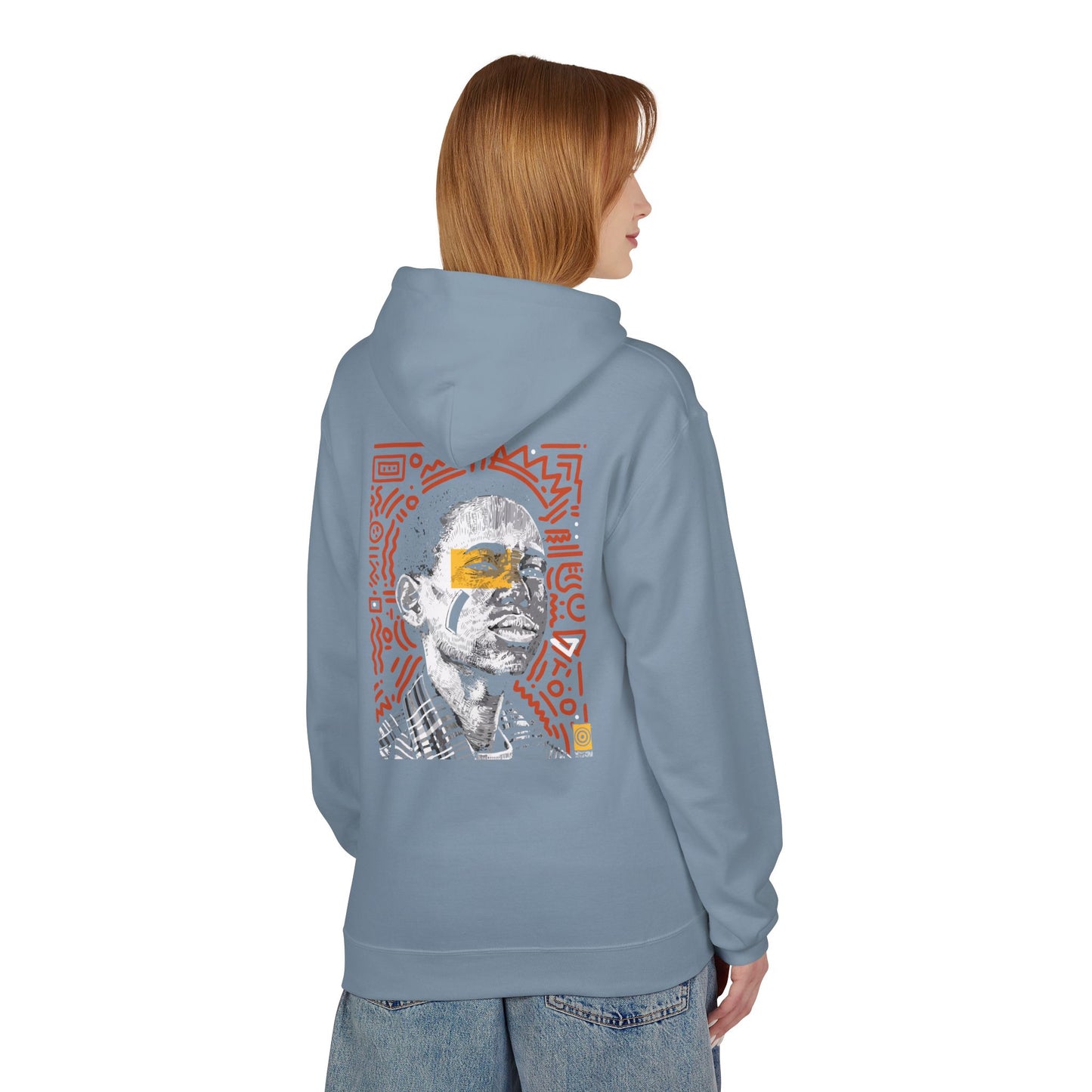 Artistic Fleece Hoodie with Unique Graphic Print for Comfort, Casual Wear, Gift for Art Lovers, Unisex Hip Hop Style Printify