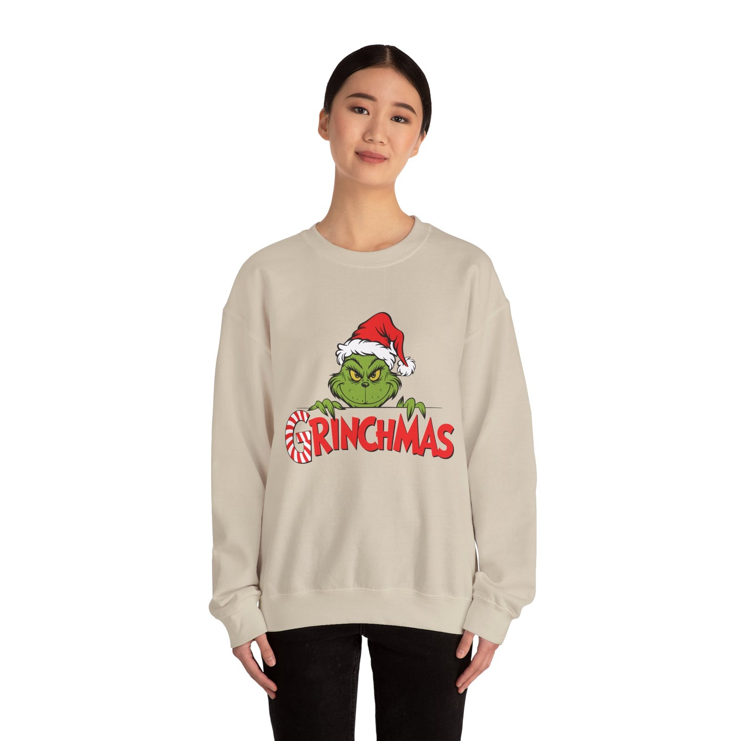 Grinchmas Sweatshirt – Funny Christmas Crewneck with Holiday Grinch Design Printify