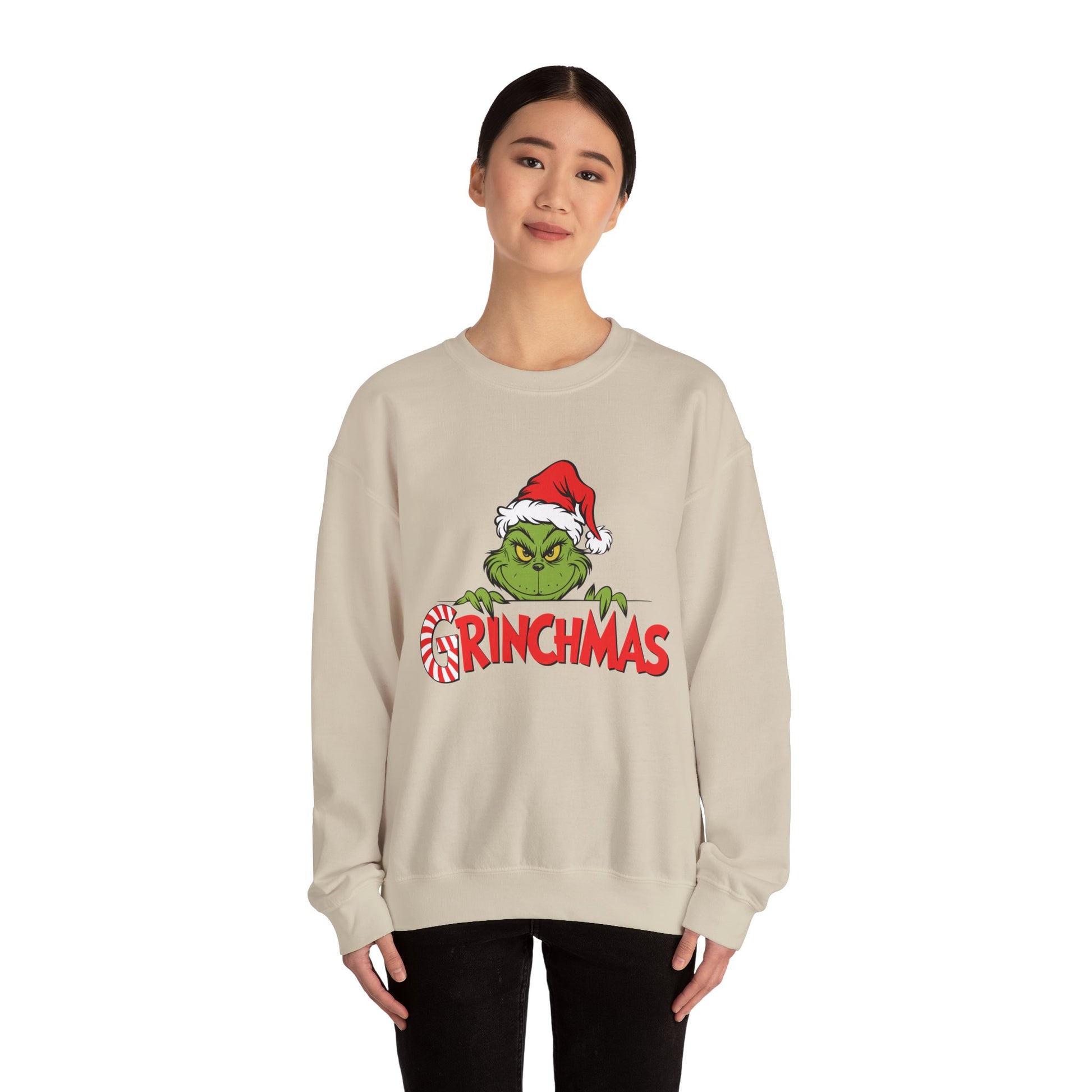 Grinchmas Sweatshirt – Funny Christmas Crewneck with Holiday Grinch Design Printify