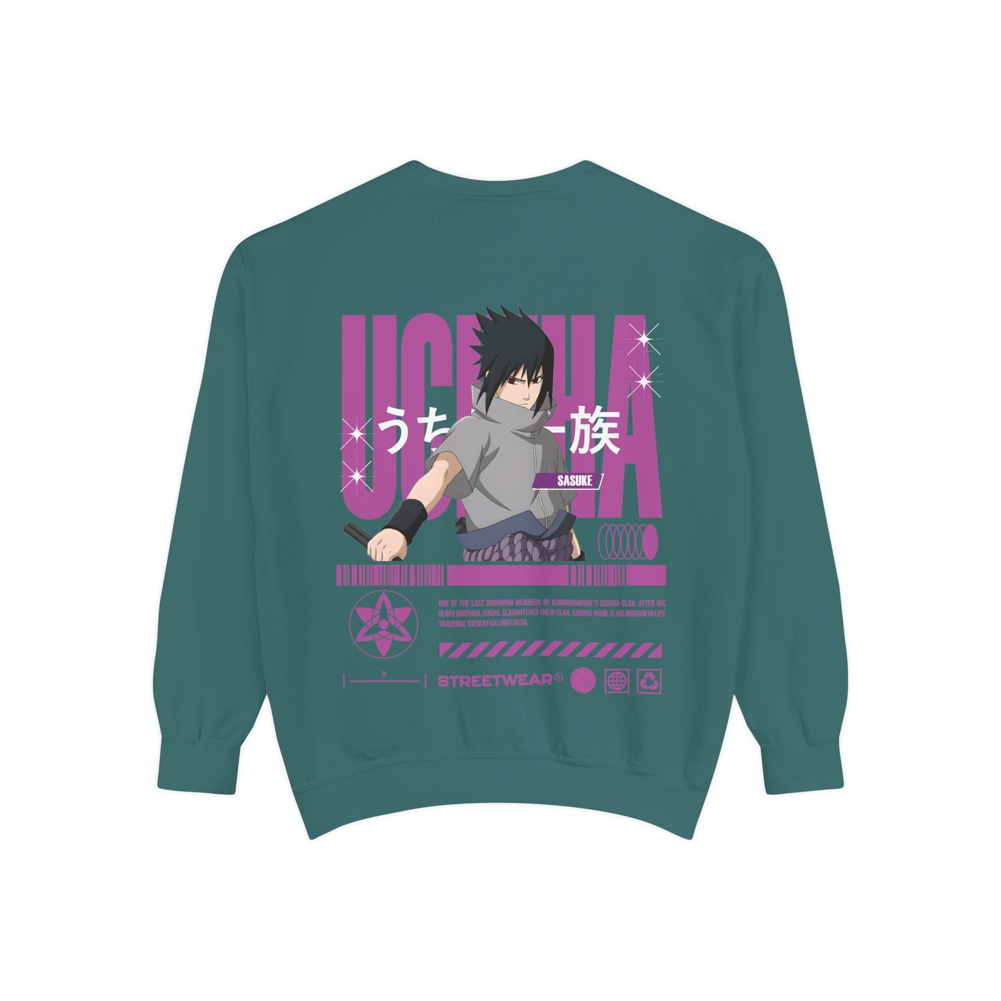 Sweatshirt - Uchiha Sasuke Anime Streetwear Printify