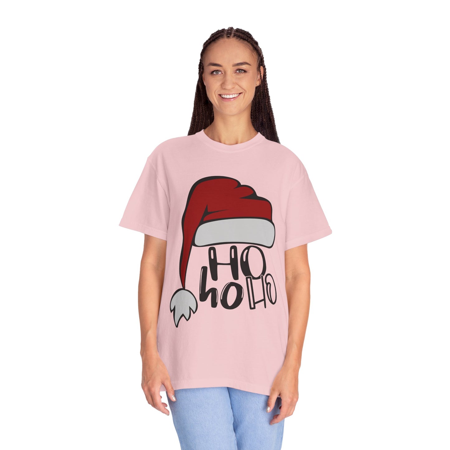 Christmas Santa Hat T-Shirt — "Ho Ho Ho" Holiday Tee Printify