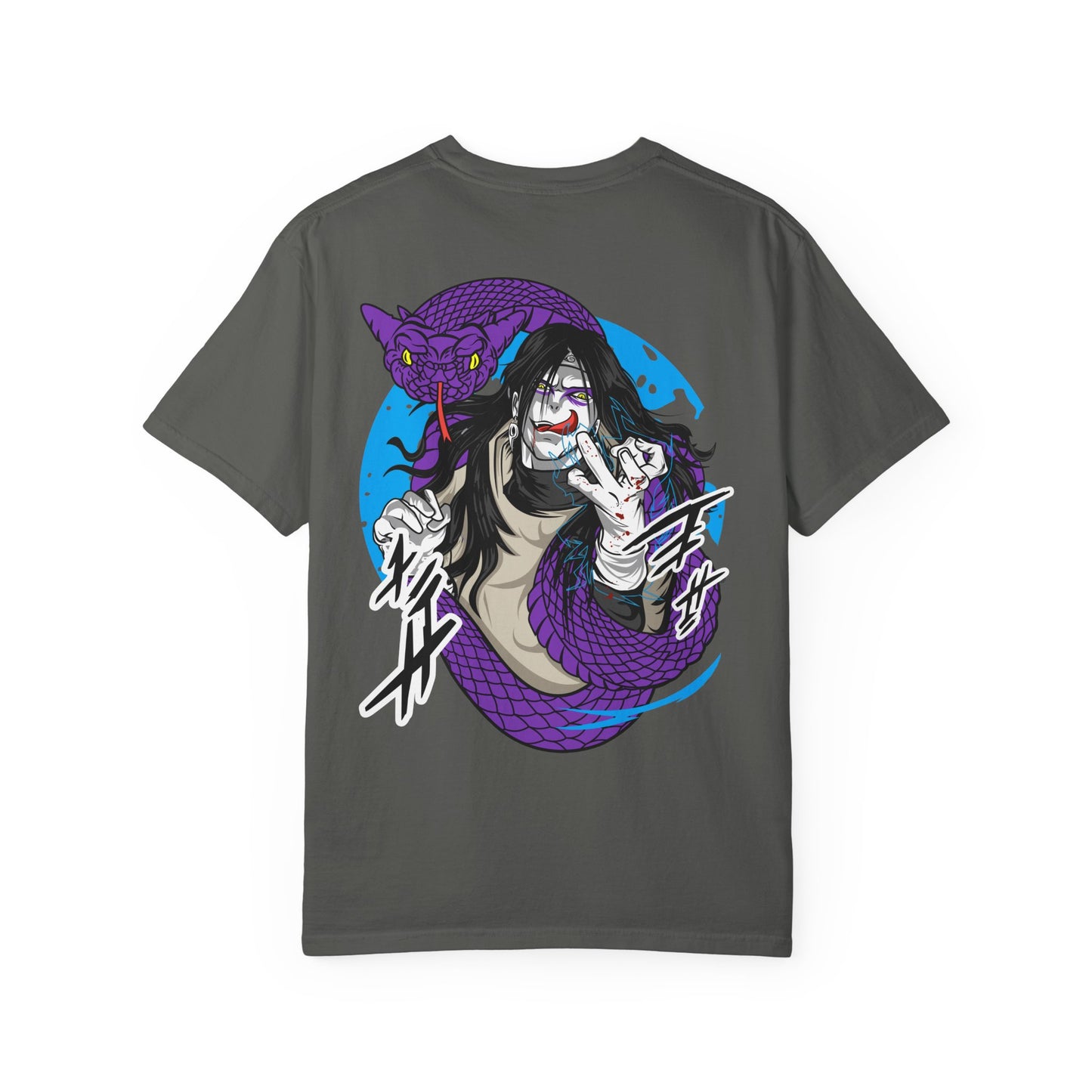 Snake Demon Graphic T-Shirt — Anime Horror Back Print Printify
