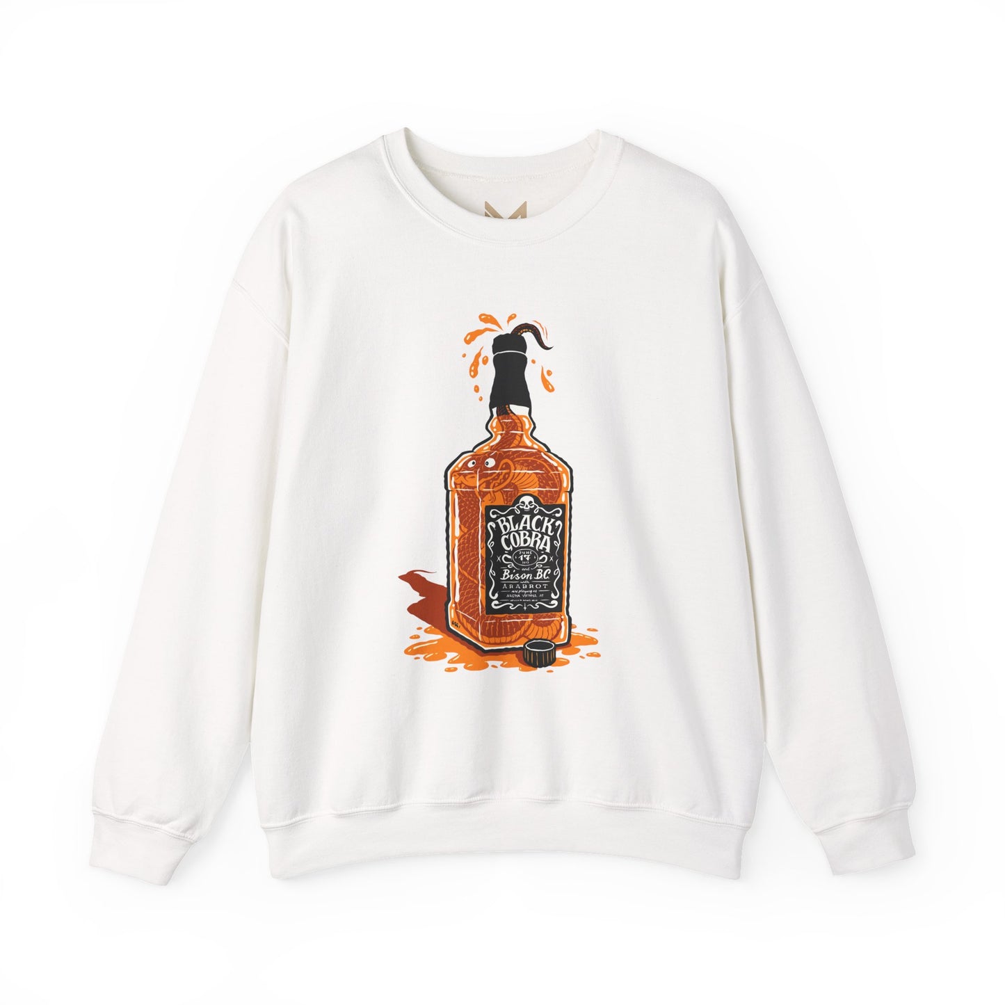 Whiskey Splash Sweatshirt, Cozy Unisex Sweatshirt, Casual Fall Fashion, Perfect Gift for Whiskey Lovers, Comfortable Crewneck Printify