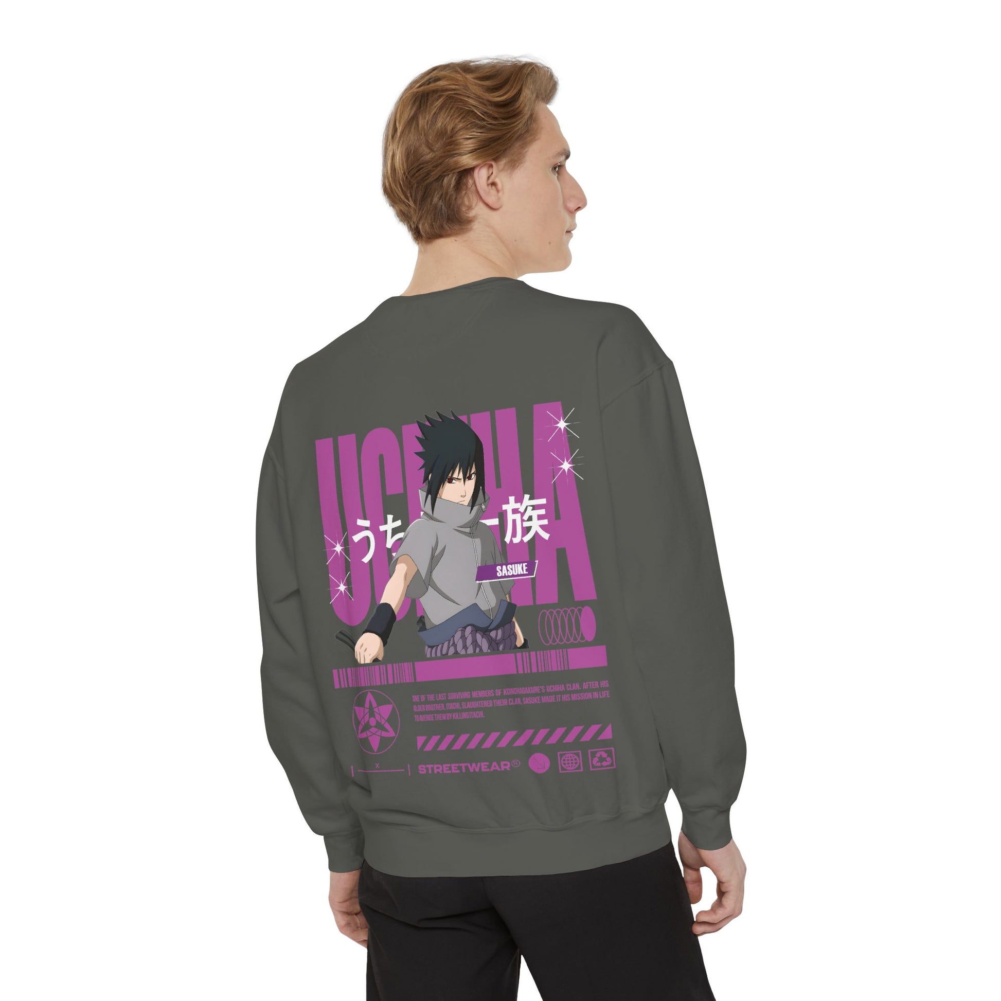 Sweatshirt - Uchiha Sasuke Anime Streetwear Printify