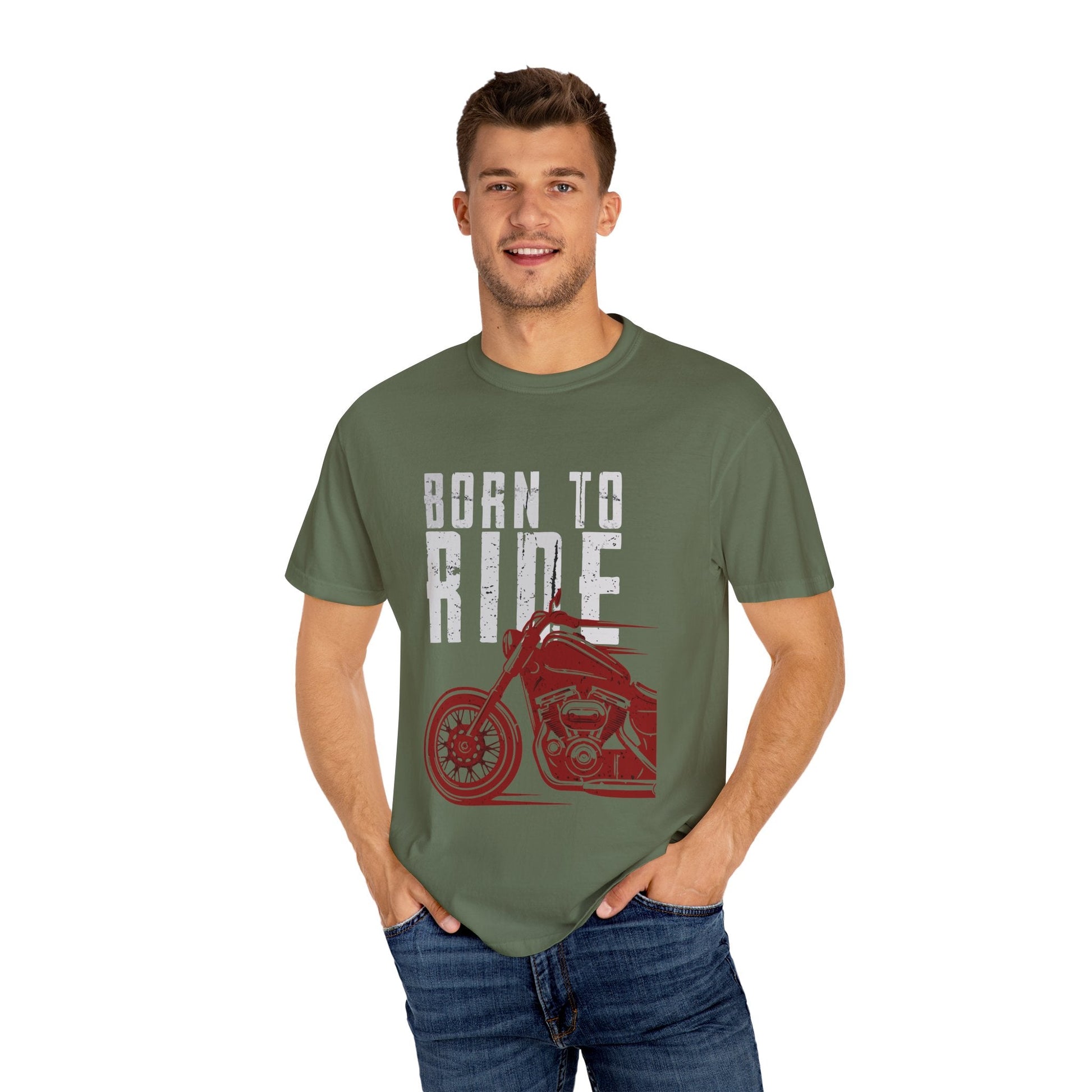 Born to Ride Motorcycle T-Shirt, Unisex Tee, Biker Apparel, Gift for Motorcycle Lovers, Casual Wear, Adventure Enthusiast Shirt - Maklenn