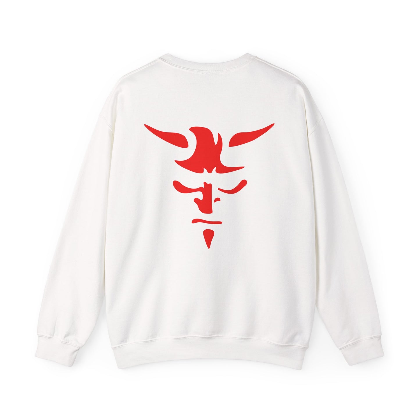 Red Tribal Bull Back Graphic Sweatshirt Printify