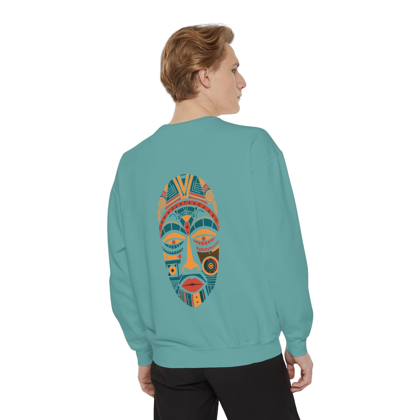 Artistic Unisex Sweatshirt - Colorful Face Design, Cozy Casual Wear, Perfect for Gifts, Fall Fashion, Unique Style Printify