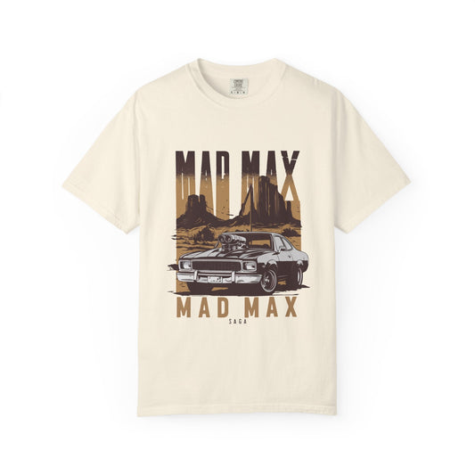 Mad Max Vintage Car T-Shirt, Unisex Tee for Movie Fans, Retro Graphic Tee for Casual Wear, Gifts for Car Lovers, Movie Night Apparel - Maklenn