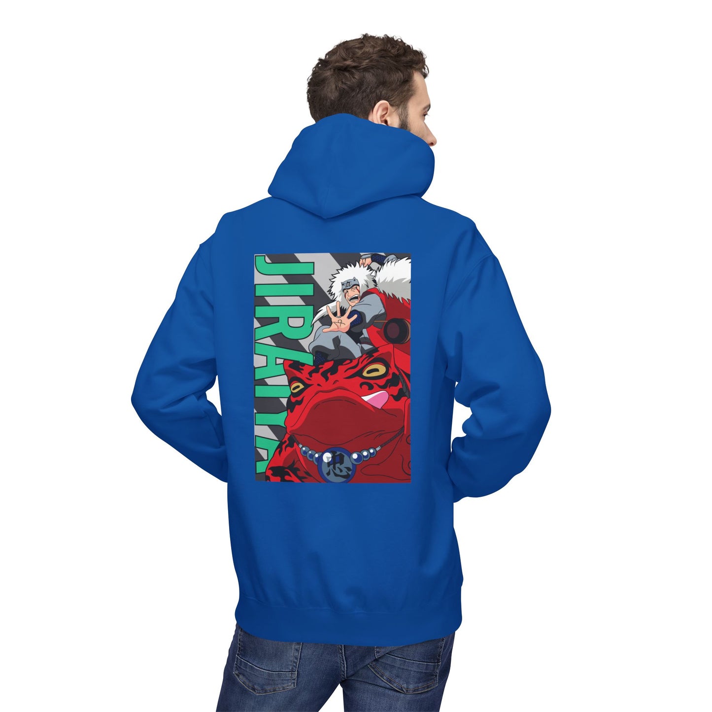 Anime Jiraiya Frog Graphic Hoodie — Naruto Sage Mode Back Print