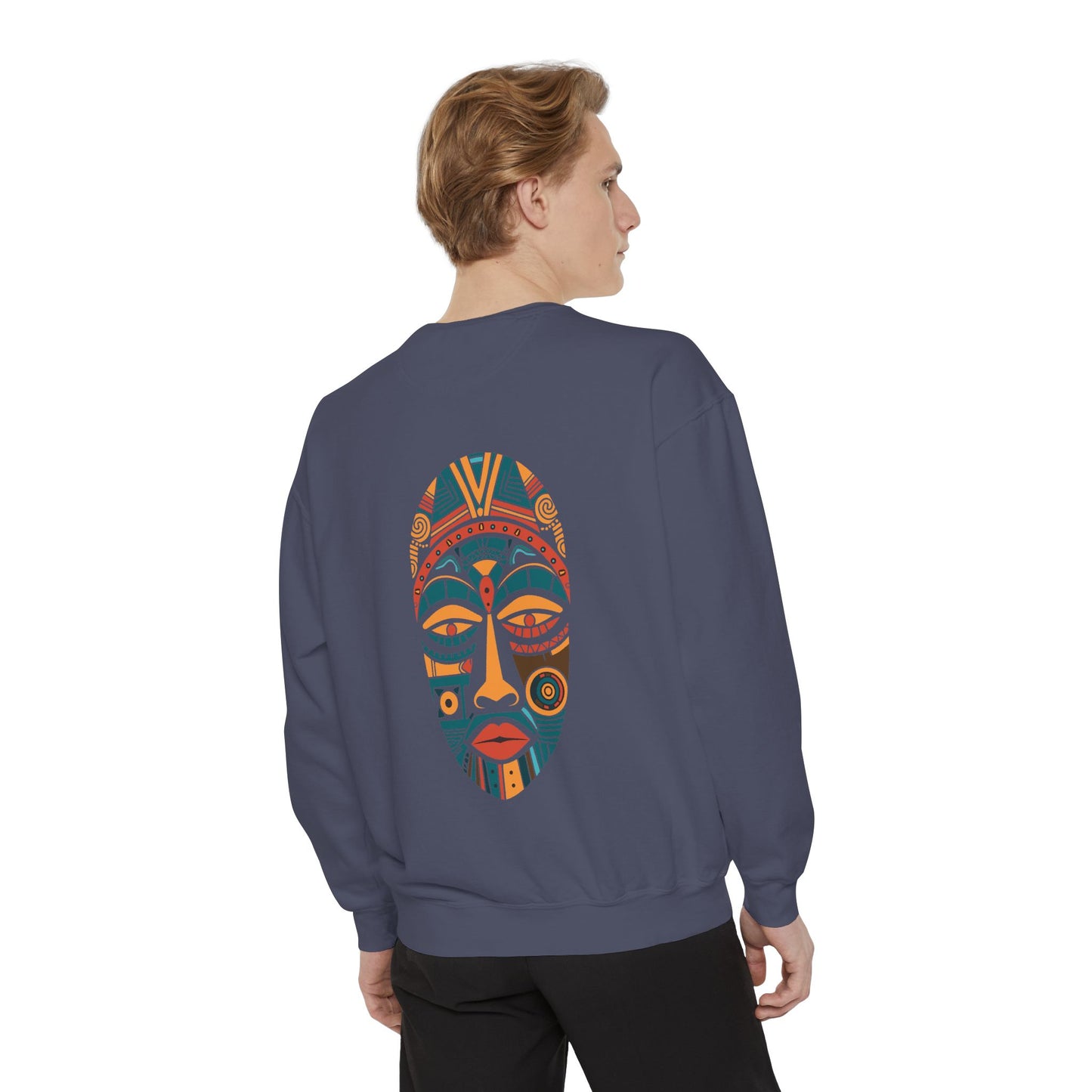 Artistic Unisex Sweatshirt - Colorful Face Design, Cozy Casual Wear, Perfect for Gifts, Fall Fashion, Unique Style Printify