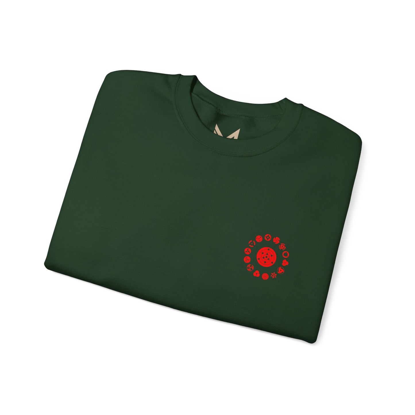 Crewneck Sweatshirt — Anime Demon Guardian Design (Red-Haired Warrior)