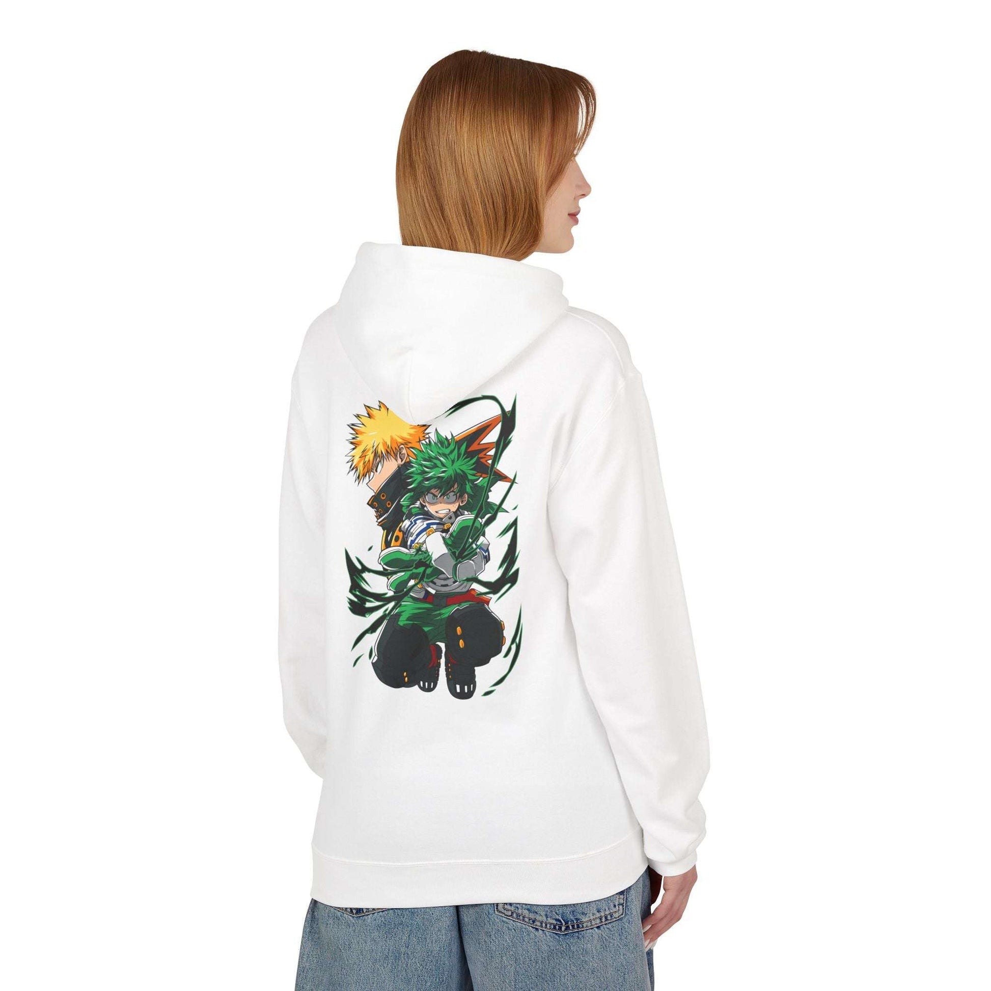 Anime Hero Duo Hoodie — Action Back Print with Japanese Logo Maklenn Anime Hero Duo Hoodie — Action Back Print with Japanese Logo Hoodie Maklenn www.maklenn.com India 39.87