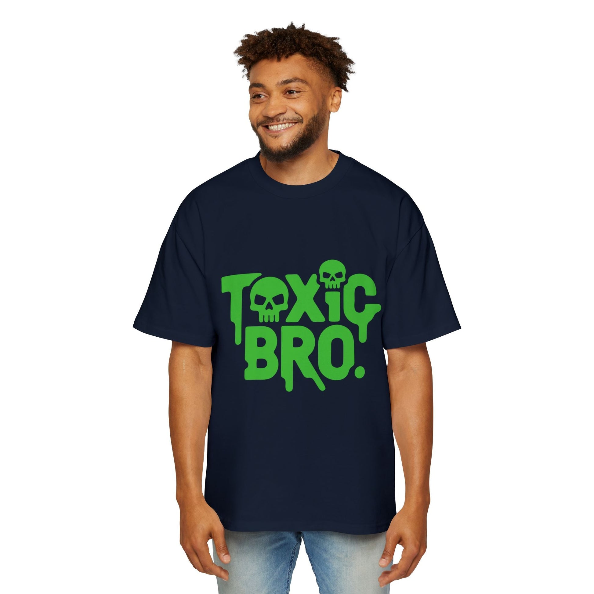 Toxic Bro Oversized Tee, Men's Graphic T-Shirt, Casual Streetwear, Gift for Him, Summer Style, Statement Shirt - Maklenn