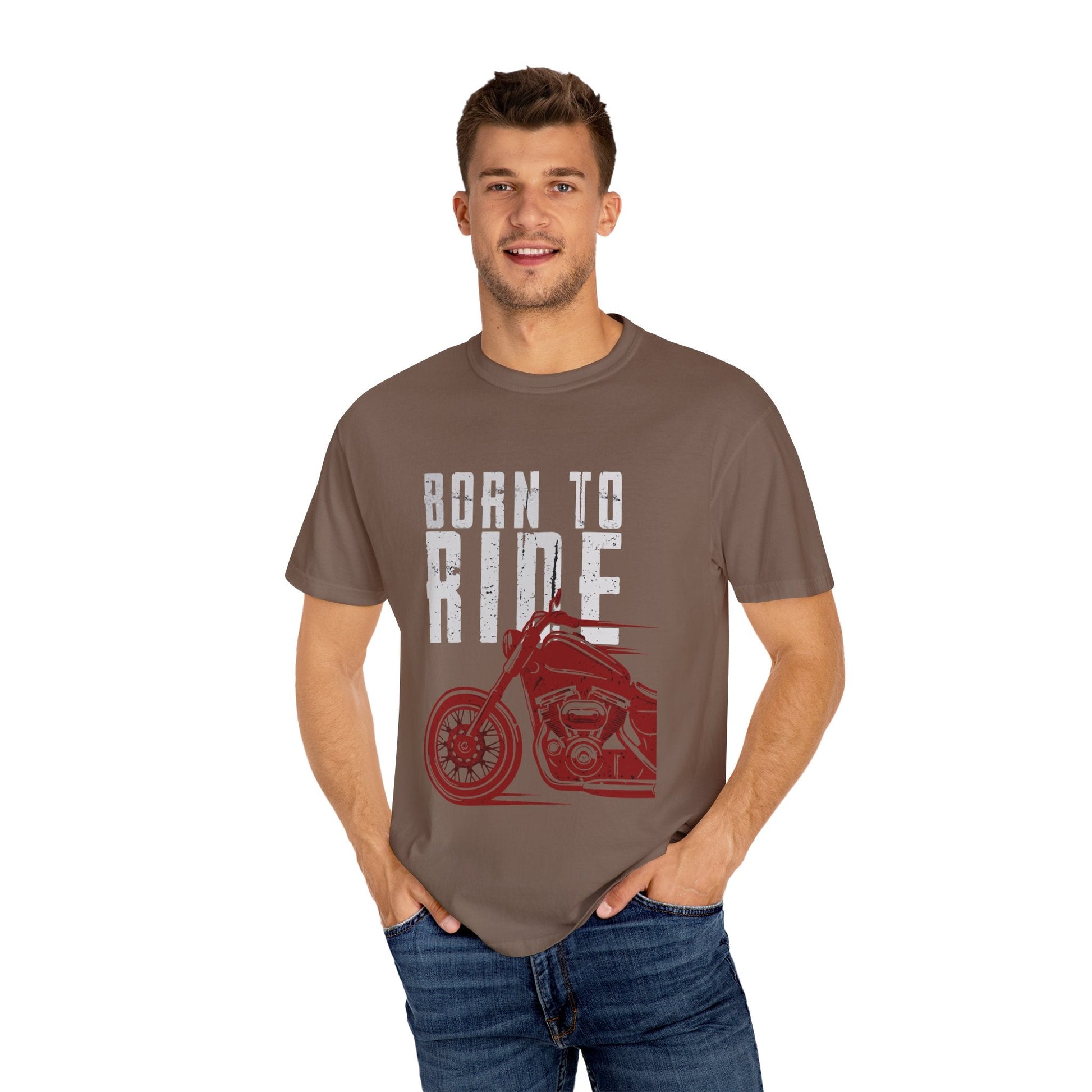 Born to Ride Motorcycle T-Shirt, Unisex Tee, Biker Apparel, Gift for Motorcycle Lovers, Casual Wear, Adventure Enthusiast Shirt - Maklenn