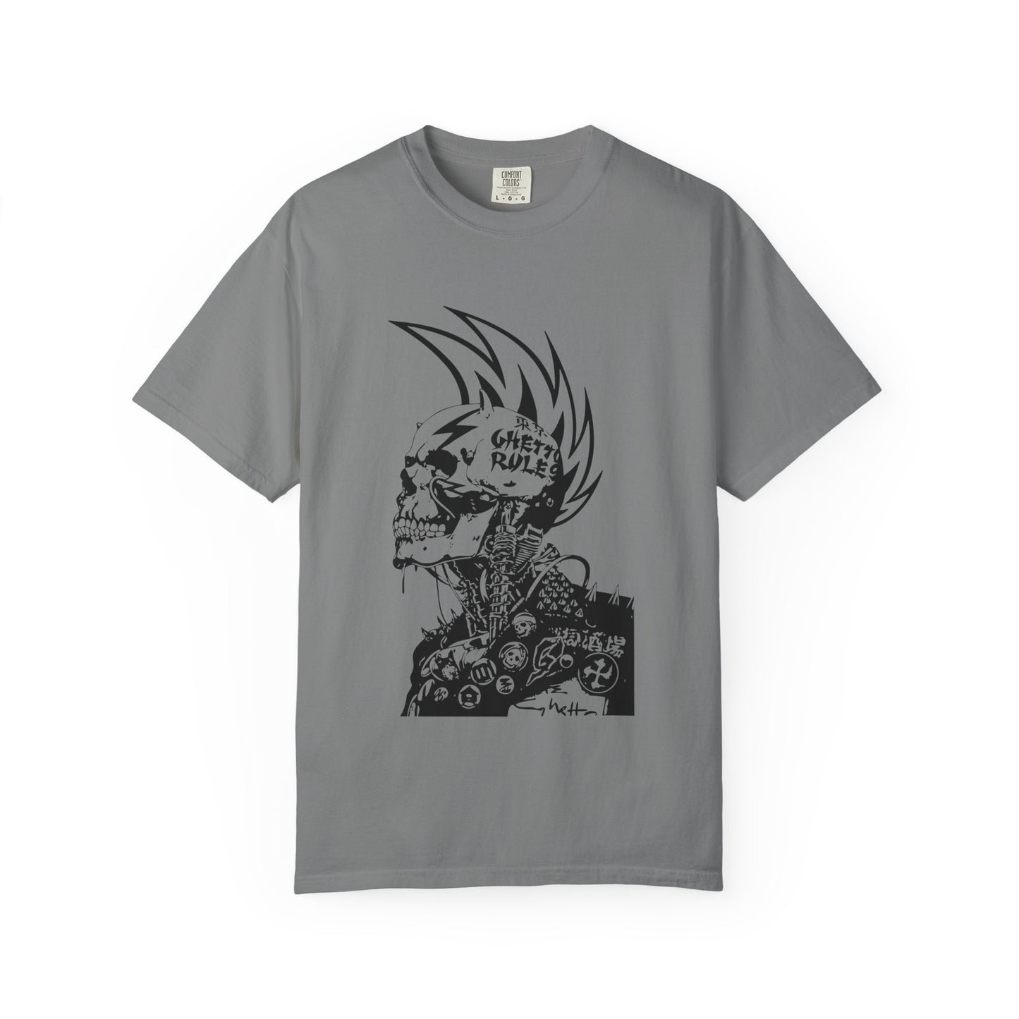 Punk Skull Graphic T-shirt for Unisex, Emo Fashion Tee, Edgy Streetwear, Gift for Music Lovers, Halloween Costume Printify