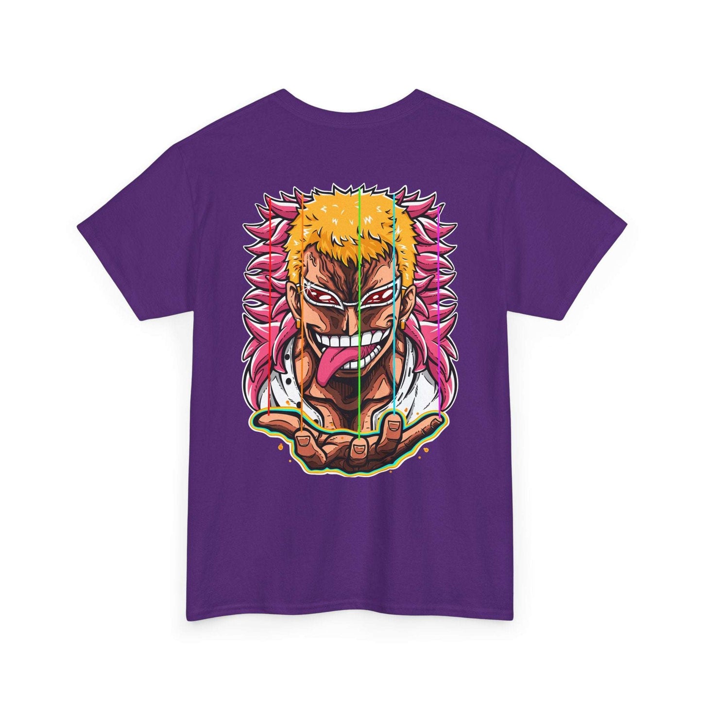 Anime Graphic Tee — Bold Color Manga Villain Back Print Maklenn Anime Graphic Tee — Bold Color Manga Villain Back Print T-Shirt Maklenn www.maklenn.com India 21.80