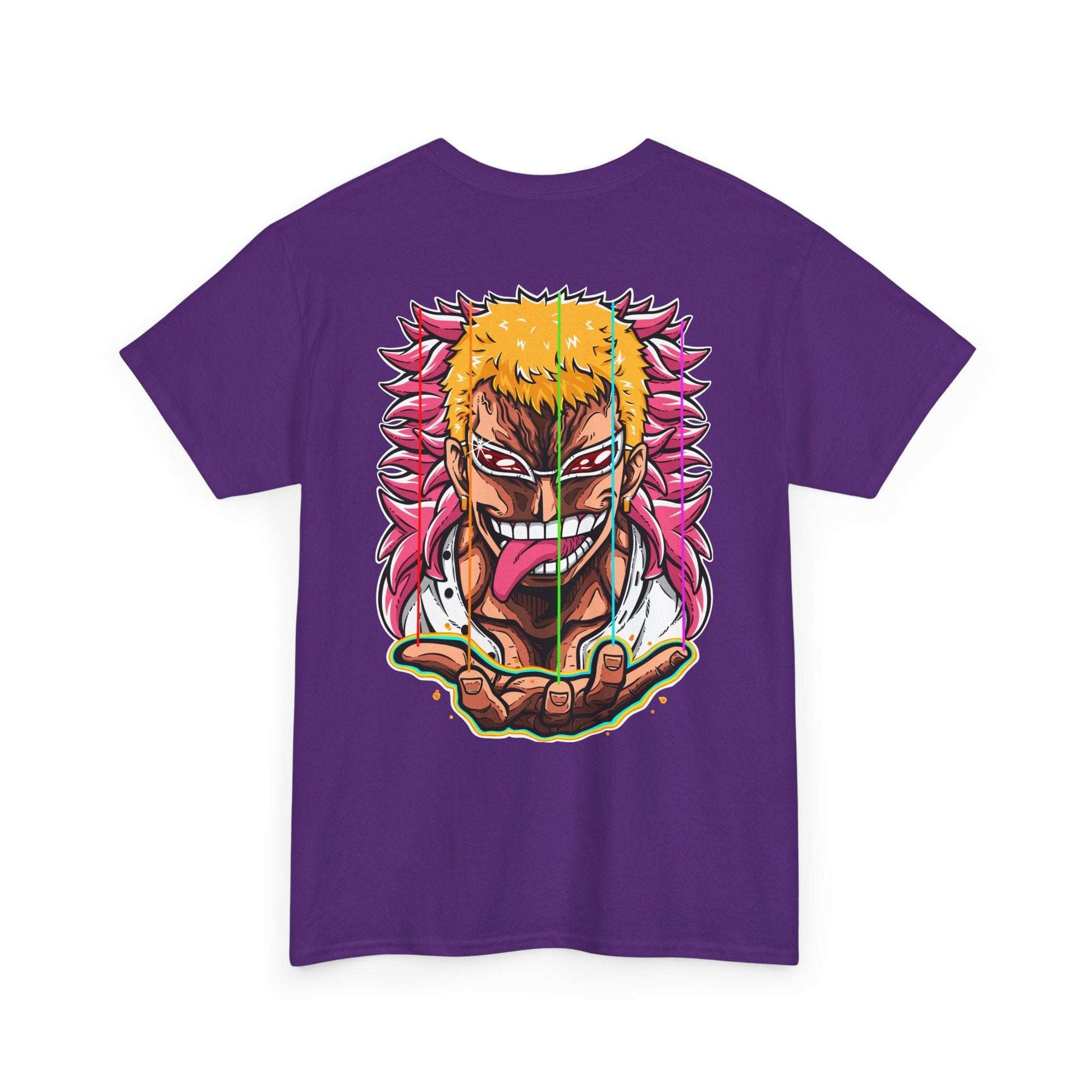 Anime Graphic Tee — Bold Color Manga Villain Back Print Maklenn Anime Graphic Tee — Bold Color Manga Villain Back Print T-Shirt Maklenn www.maklenn.com India 21.80