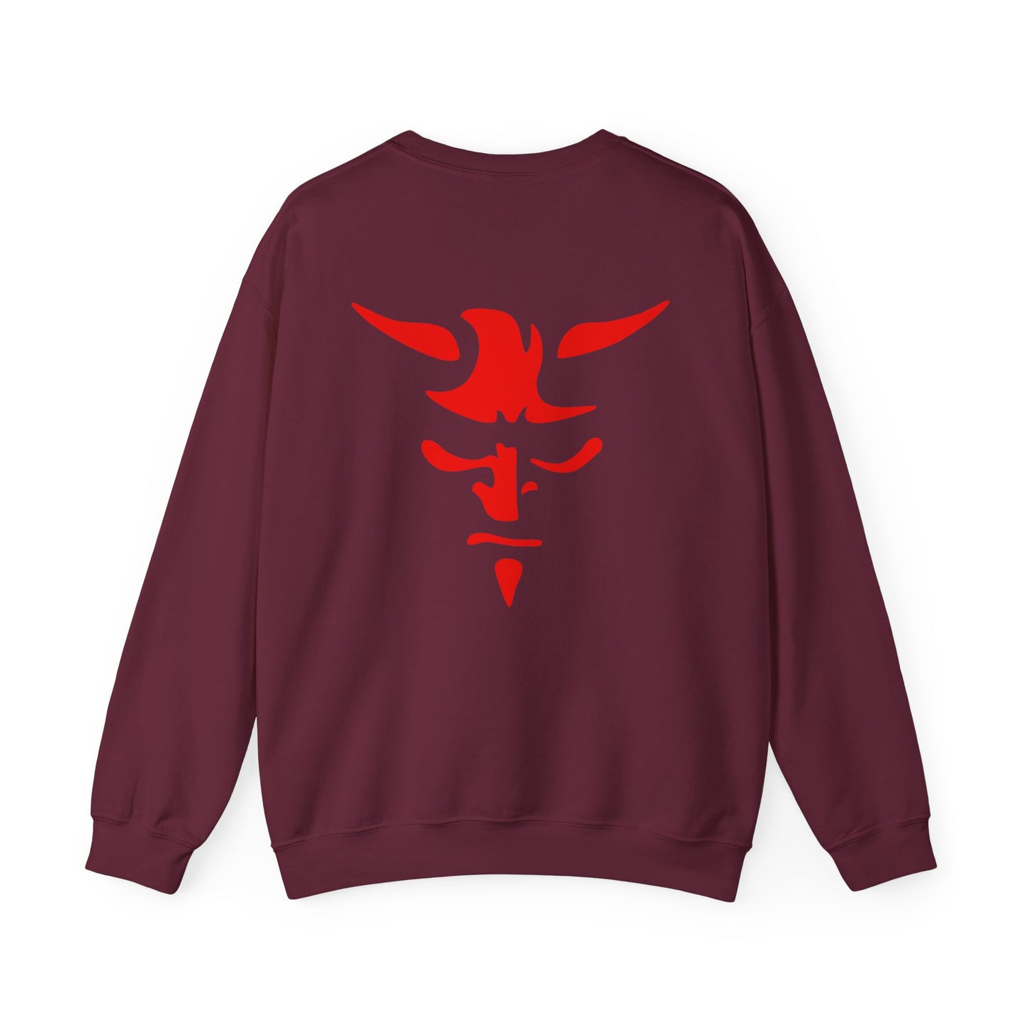 Red Tribal Bull Back Graphic Sweatshirt Printify