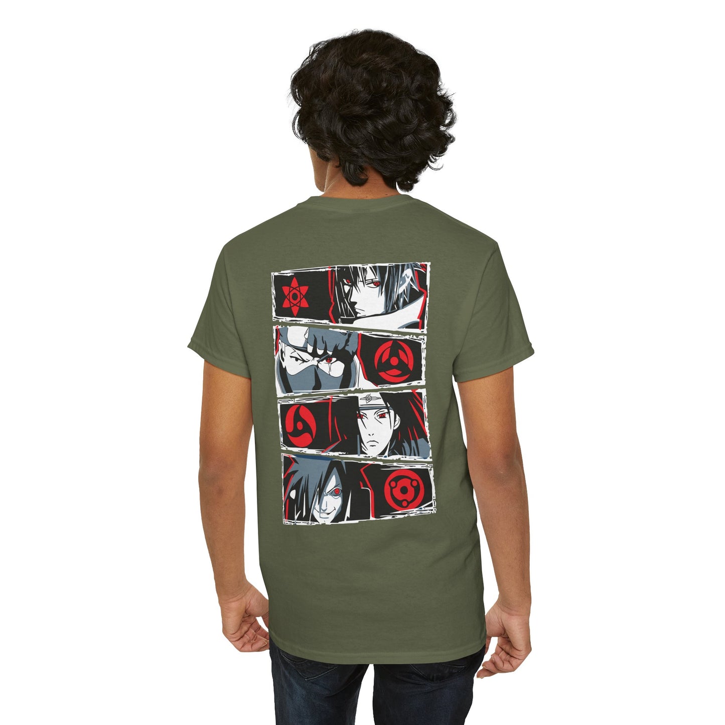 Anime Eyes Graphic Tee — Manga Character Panel Back Print