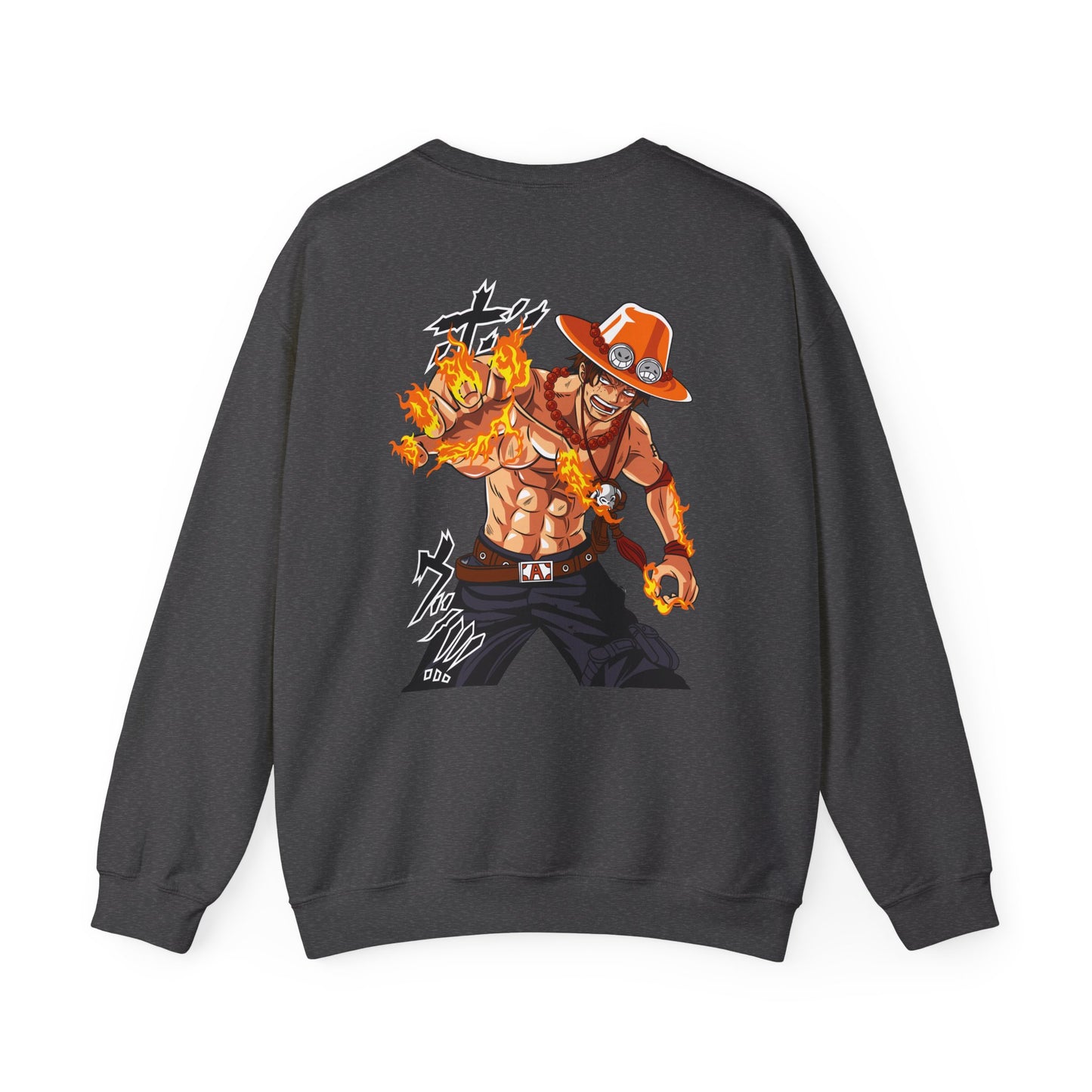 One Piece Ace Crewneck Sweatshirt – Portgas D. Ace Flame Graphic Crew