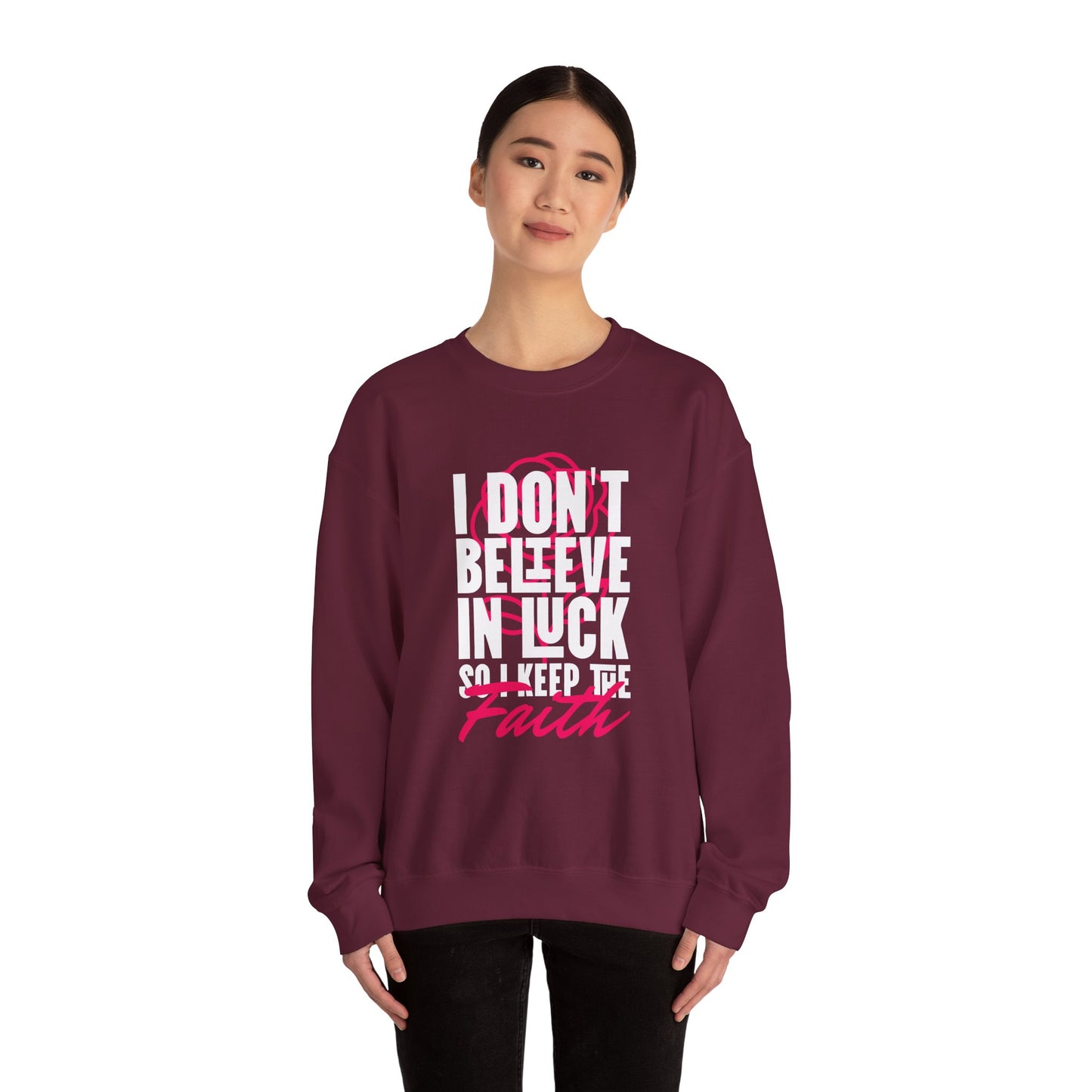 Inspirational Crewneck Sweatshirt - Motivational Apparel, Cozy Gift, Faith-Inspired Outfit, Trendy Casual Wear, Perfect for Holidays Printify