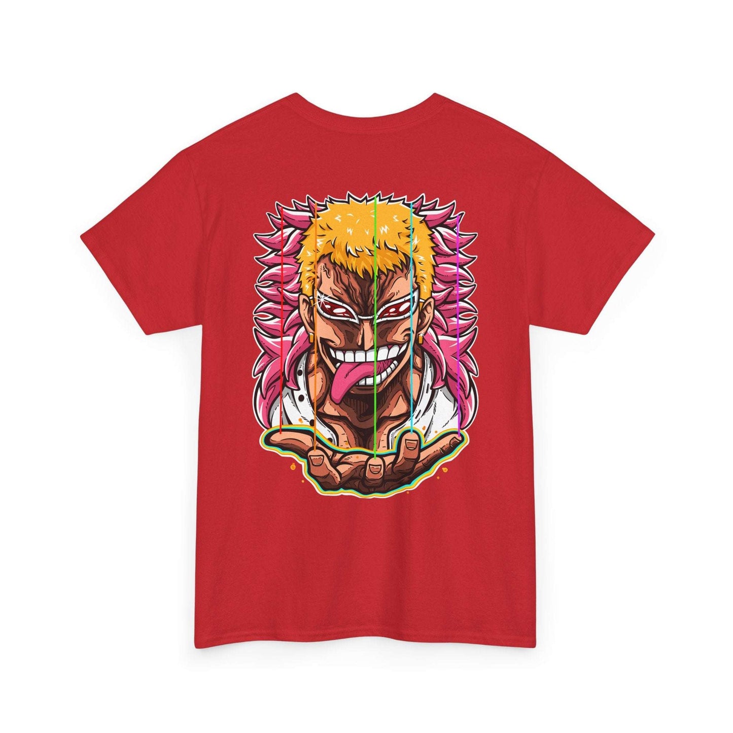 Anime Graphic Tee — Bold Color Manga Villain Back Print Maklenn Anime Graphic Tee — Bold Color Manga Villain Back Print T-Shirt Maklenn www.maklenn.com India 21.80