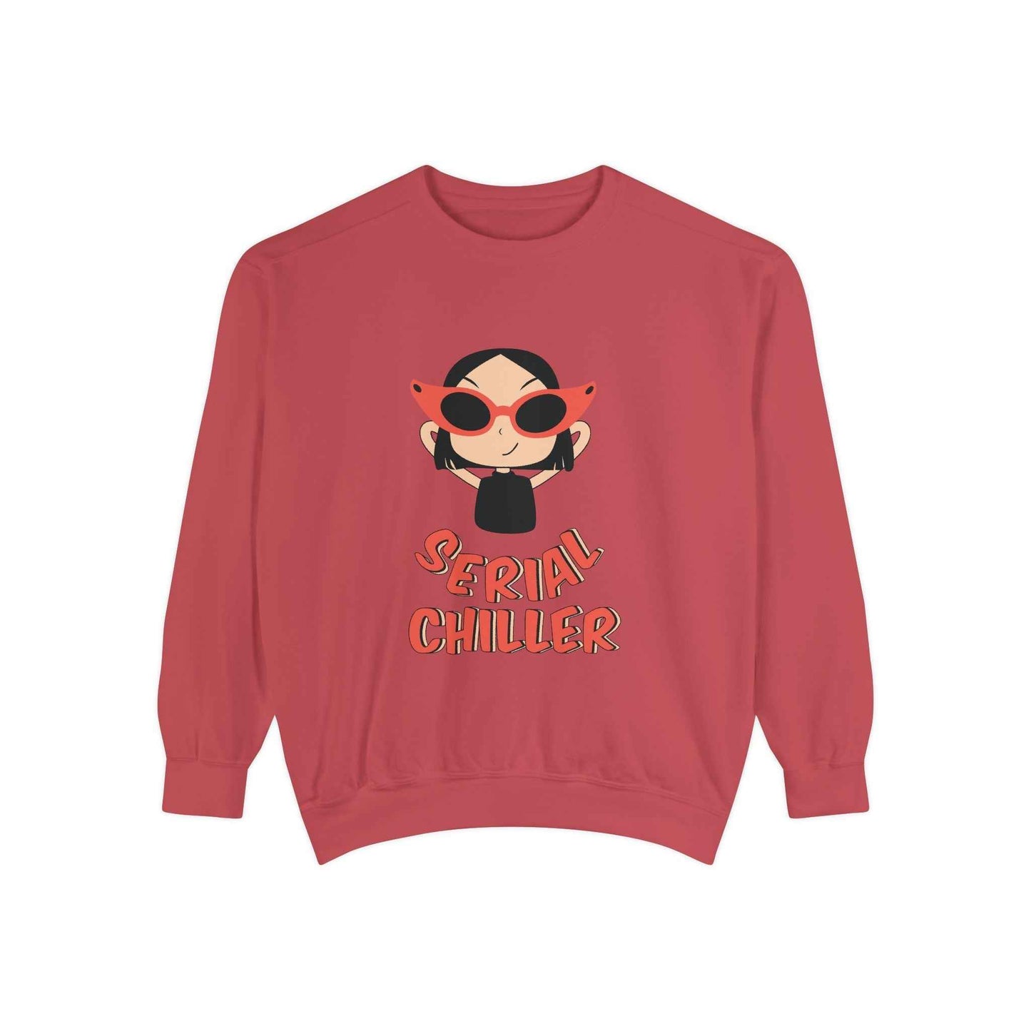 Serial Chiller Unisex Garment-Dyed Sweatshirt, Cozy Casual Wear, Gift for Relaxed Vibes, Cute Lounge Sweatshirt, Streetwear Style, [...]