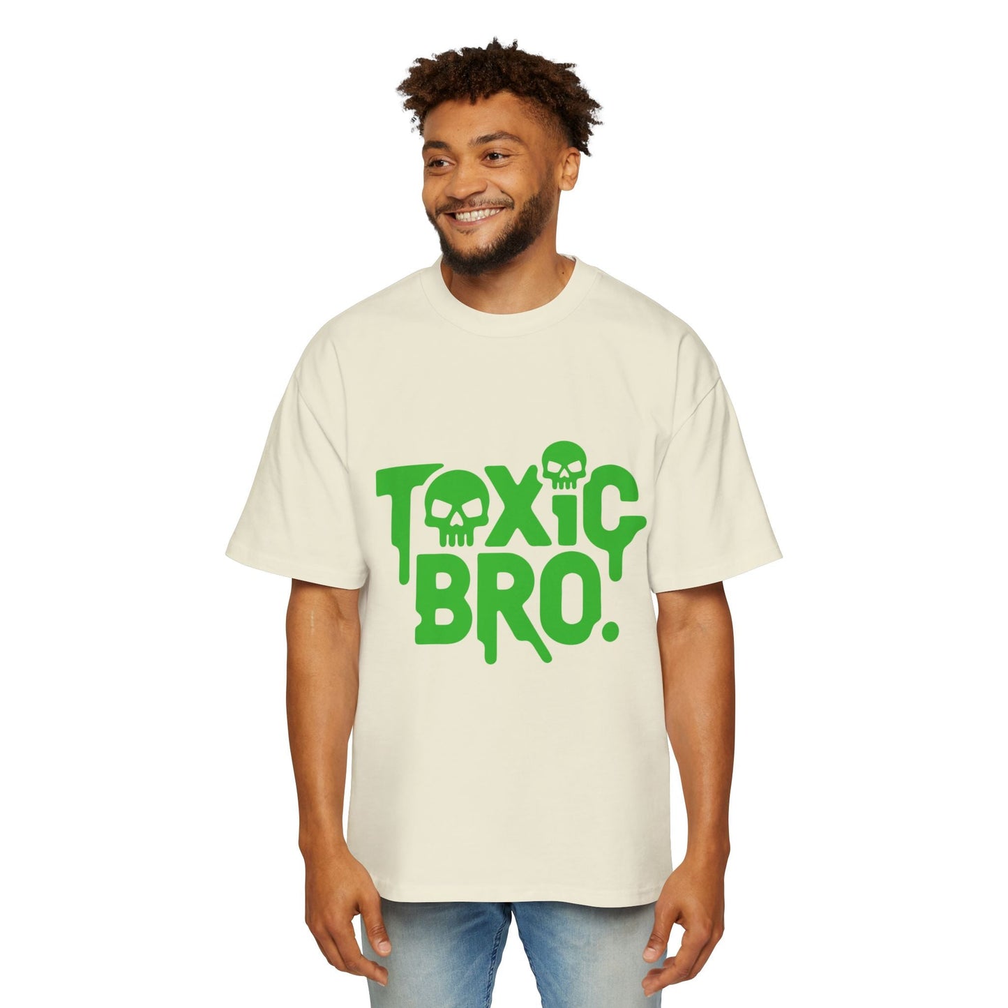 Toxic Bro Oversized Tee, Men's Graphic T-Shirt, Casual Streetwear, Gift for Him, Summer Style, Statement Shirt - Maklenn