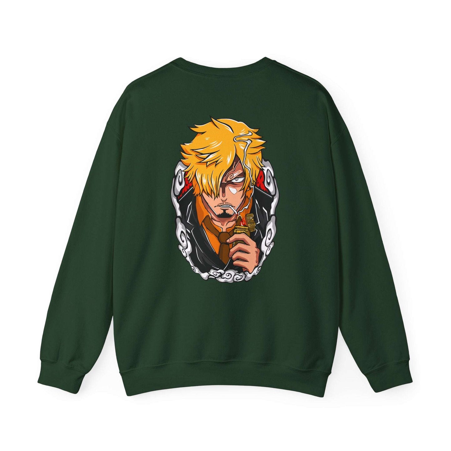 Anime Crewneck Sweatshirt — 'One Piece' Sanji Graphic Back with Logo Chest Maklenn Anime Crewneck Sweatshirt — 'One Piece' Sanji Graphic Back with Logo Chest Sweatshirt Maklenn www.maklenn.com India 33.23