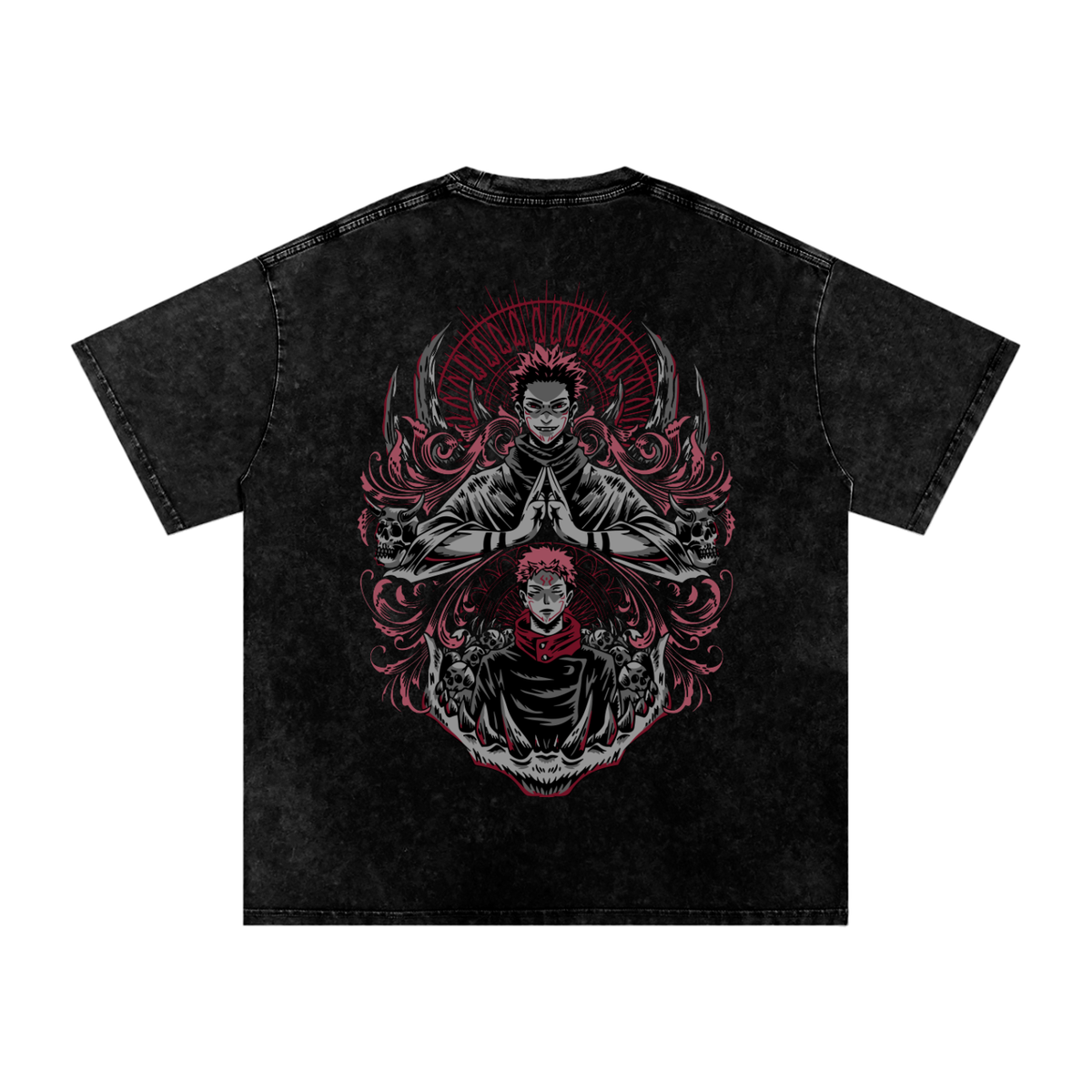 Ryomen Sukuna | Malevolent Shrine | Jujutsu Kaisen | Snow Washed Oversized T-Shirt