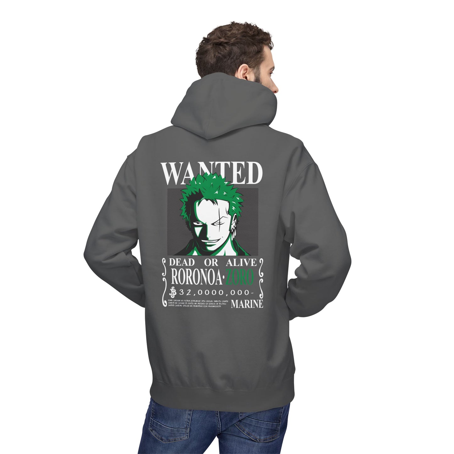Roronoa Zoro "Wanted" Hoodie — One Piece Anime Crew Sweatshirt