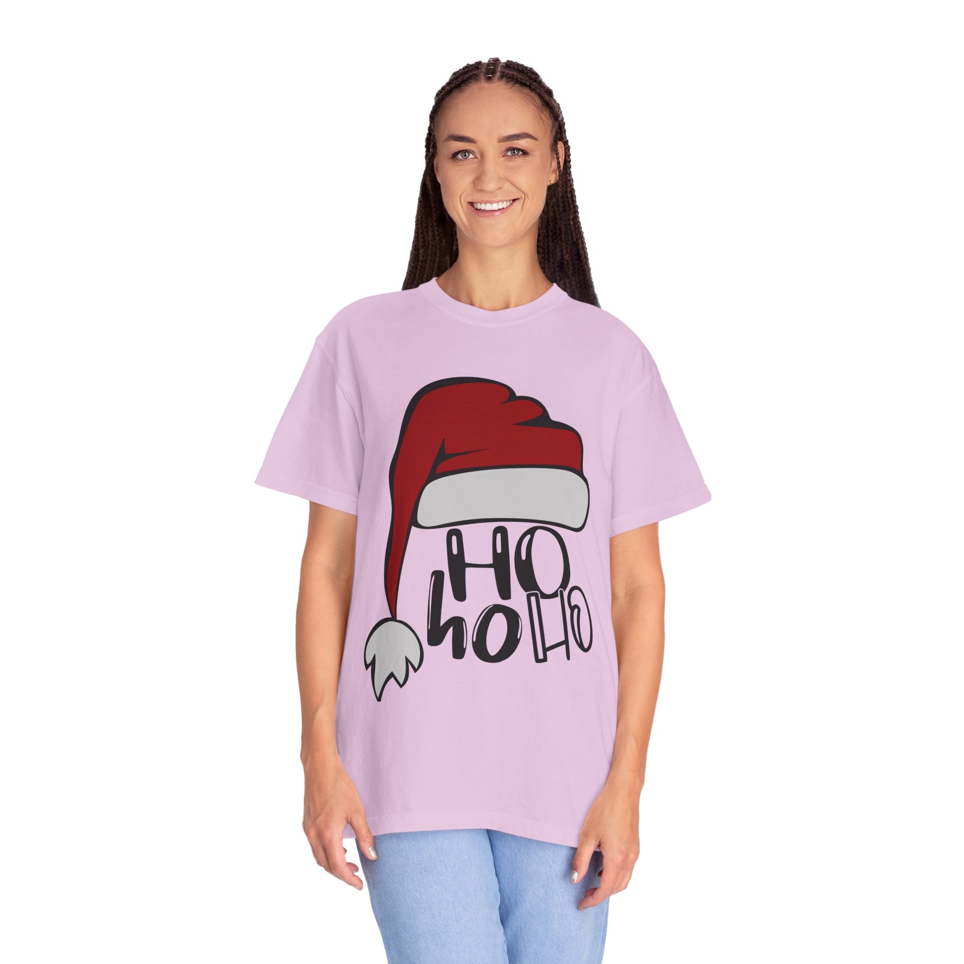 Christmas Santa Hat T-Shirt — "Ho Ho Ho" Holiday Tee Printify