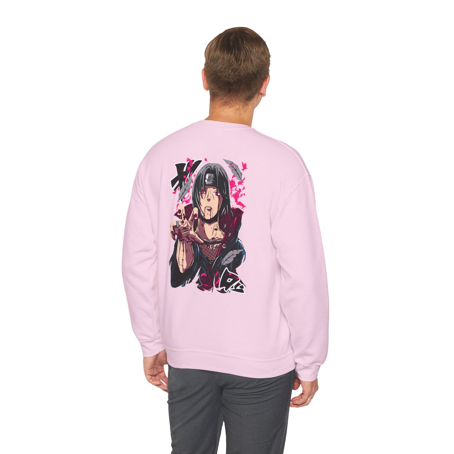 Anime Itachi Uchiha Crewneck Sweatshirt – Vintage Sharingan Graphic