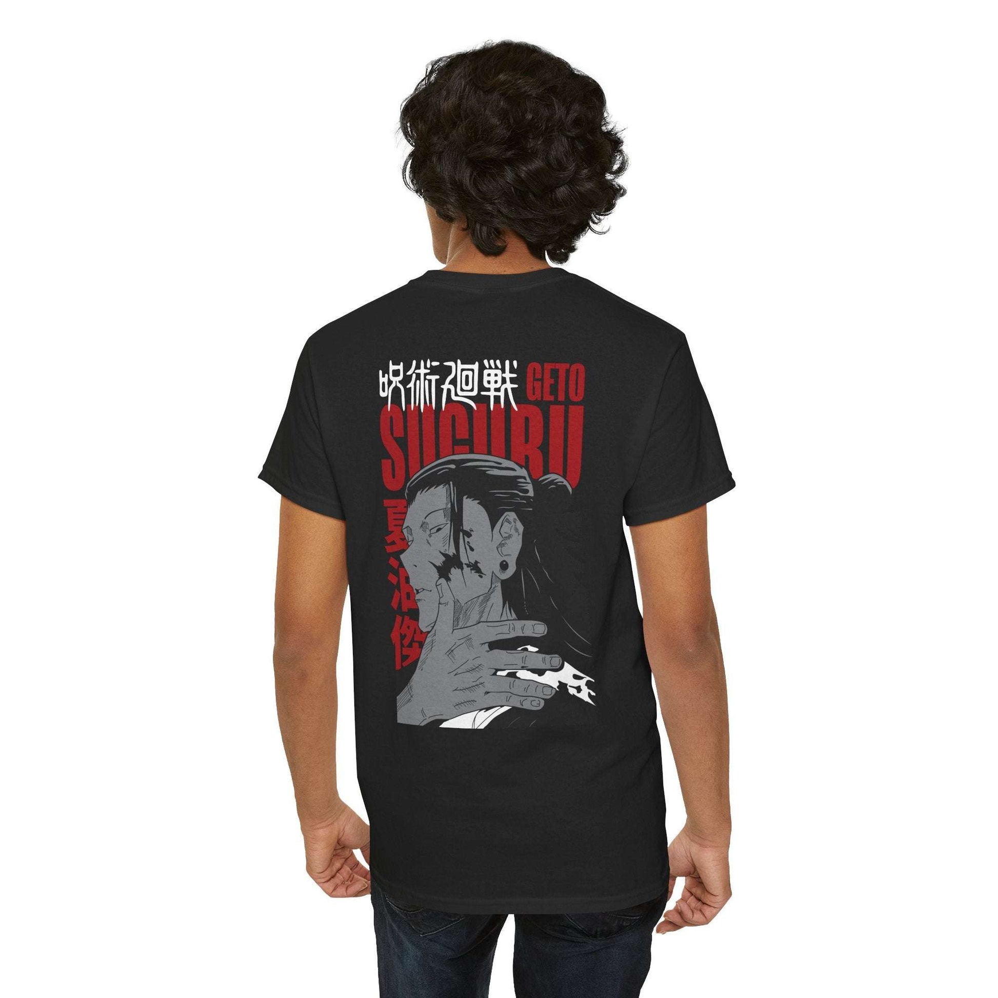 Jujutsu Kaisen Geto Suguru Graphic Tee — Anime Back Print with Japanese Text Maklenn Jujutsu Kaisen Geto Suguru Graphic Tee — Anime Back Print with Japanese Text T-Shirt Maklenn www.maklenn.com India 21.80