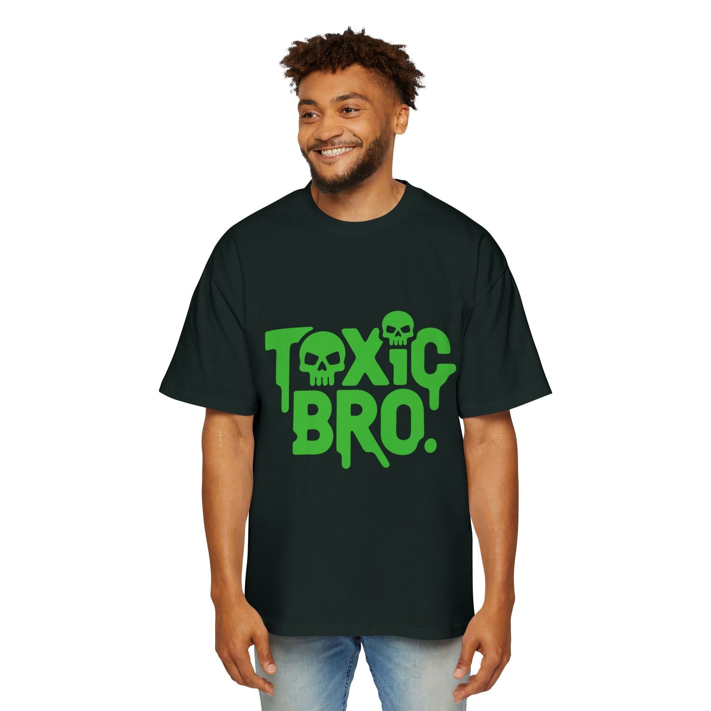 Toxic Bro Oversized Tee, Men's Graphic T-Shirt, Casual Streetwear, Gift for Him, Summer Style, Statement Shirt - Maklenn