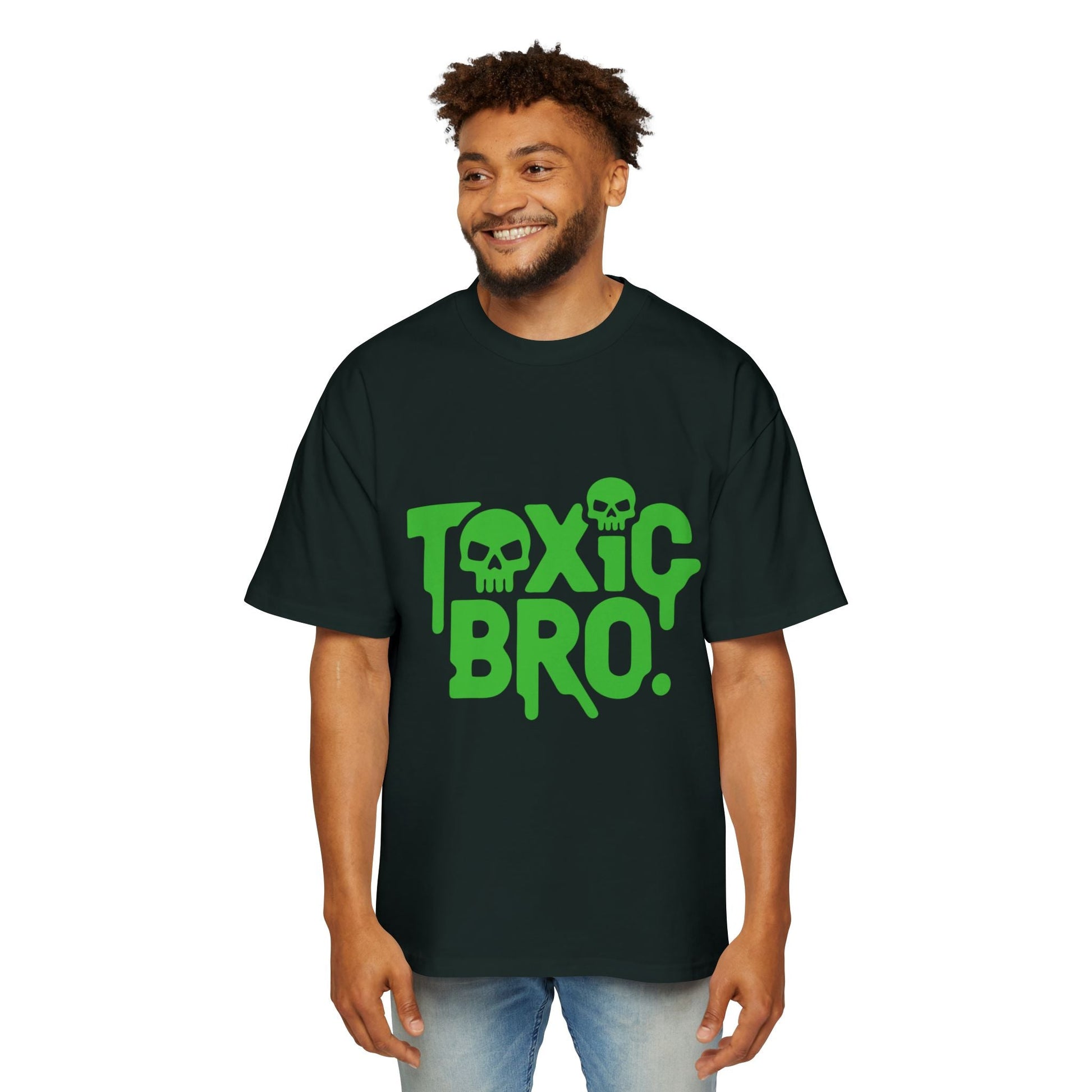 Toxic Bro Oversized Tee, Men's Graphic T-Shirt, Casual Streetwear, Gift for Him, Summer Style, Statement Shirt - Maklenn