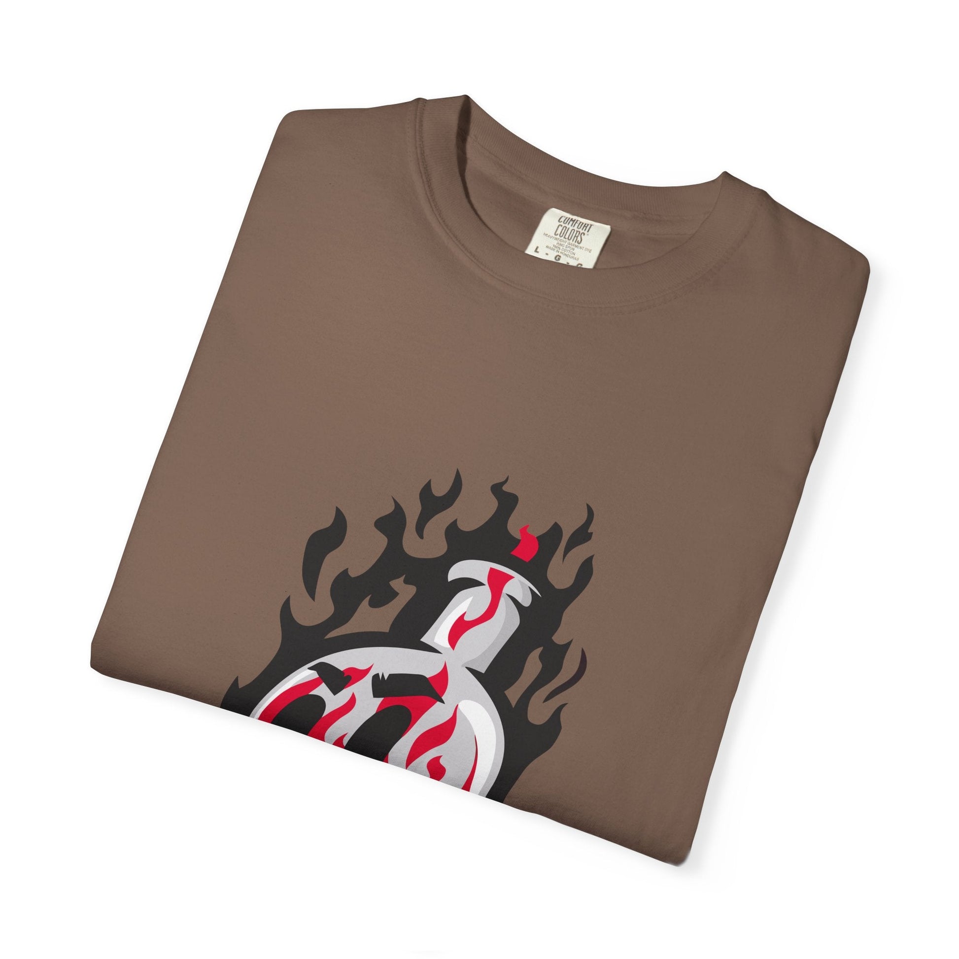 Flame Graphic T-shirt for Unisex, Casual Summer Wear, Gift for Music Lovers, Vibrant Artwork Tee, Trendy Fashion Top Printify