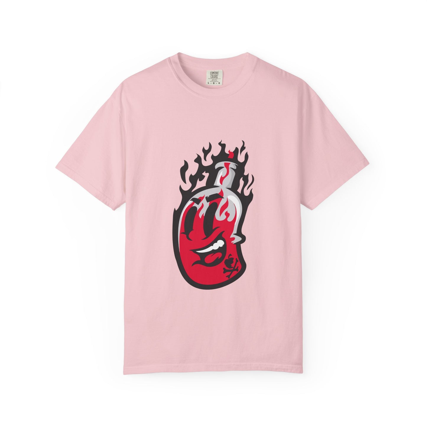 Flame Graphic T-shirt for Unisex, Casual Summer Wear, Gift for Music Lovers, Vibrant Artwork Tee, Trendy Fashion Top Printify