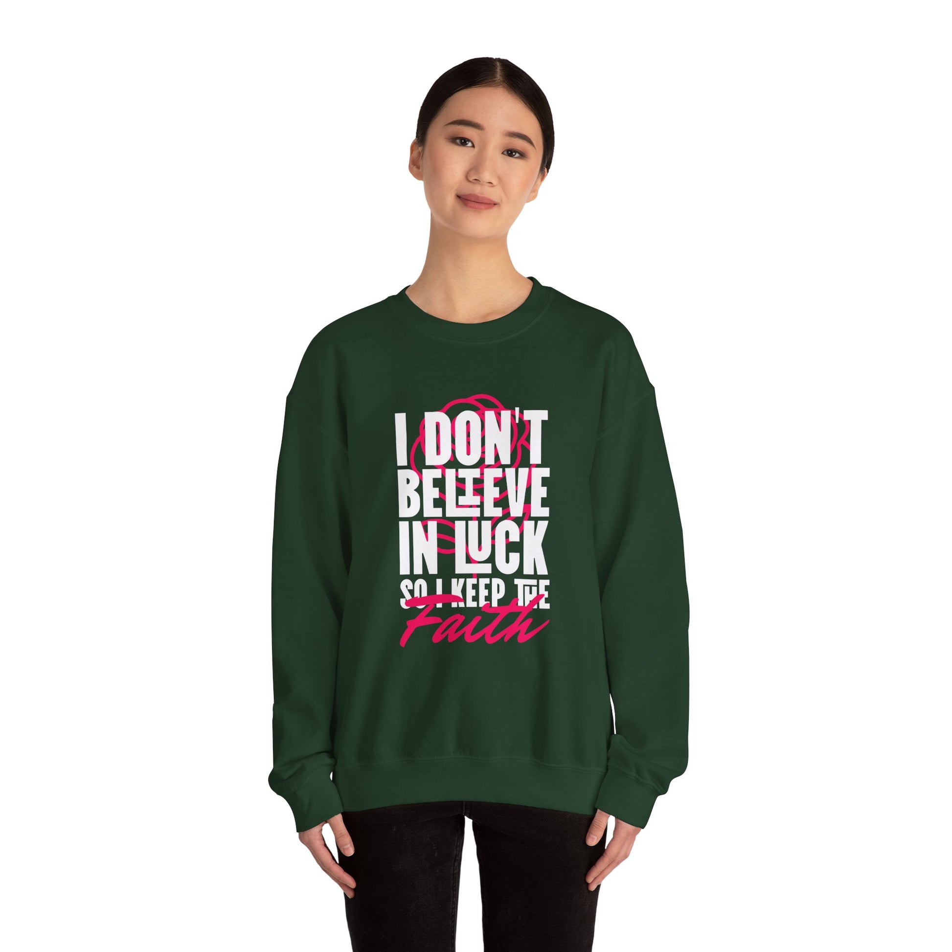 Inspirational Crewneck Sweatshirt - Motivational Apparel, Cozy Gift, Faith-Inspired Outfit, Trendy Casual Wear, Perfect for Holidays Printify