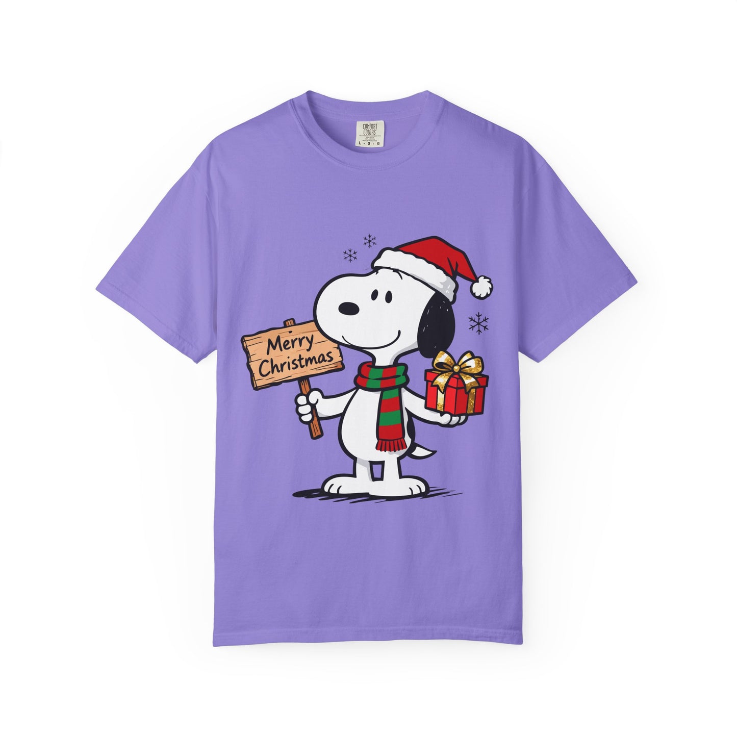 Snoopy Merry Christmas T-Shirt — Holiday Cartoon Dog Tee Printify