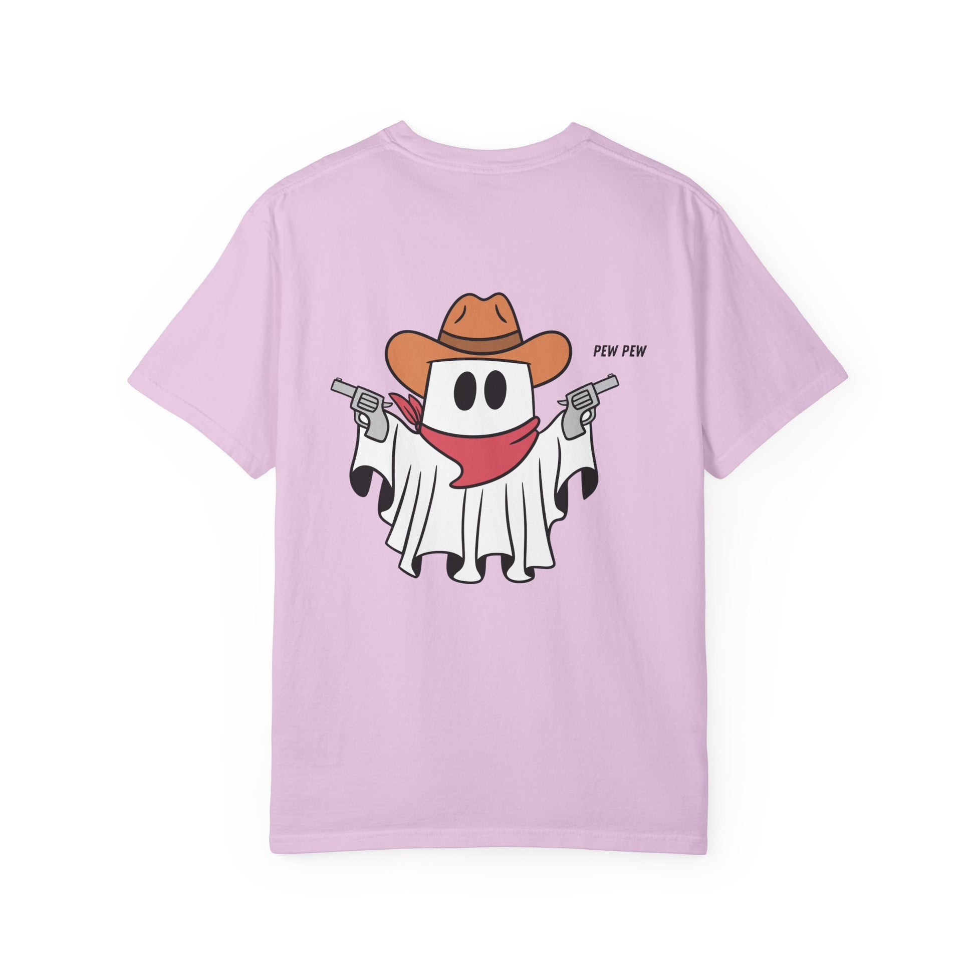 Ghost Cowboy T-Shirt — 'Pew Pew' Western Ghost Graphic Tee Printify