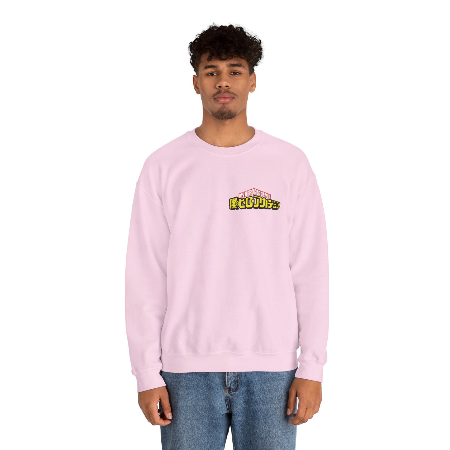 Graphic Crewneck Sweatshirt — Grinning Girl Horror Manga Design
