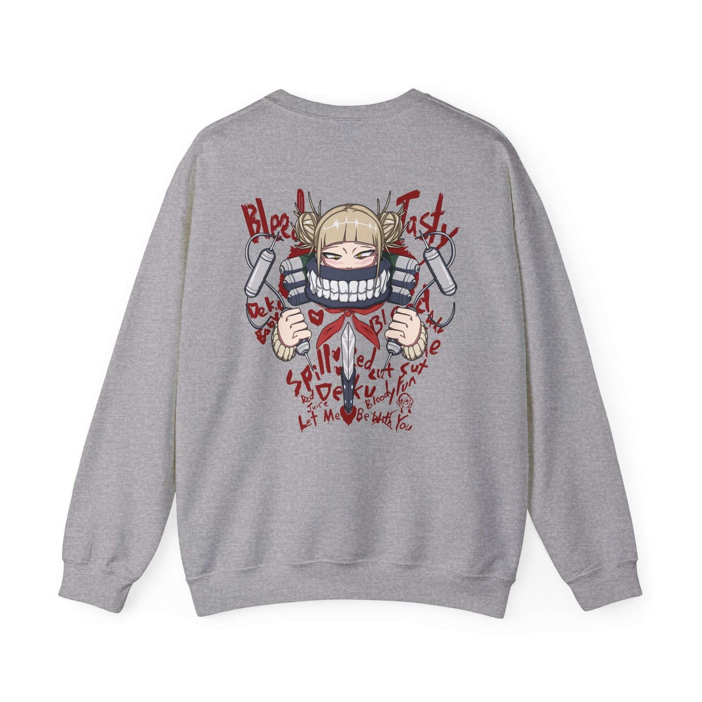 Graphic Crewneck Sweatshirt — Grinning Girl Horror Manga Design Maklenn Graphic Crewneck Sweatshirt — Grinning Girl Horror Manga Design Sweatshirt Maklenn www.maklenn.com India 33.23